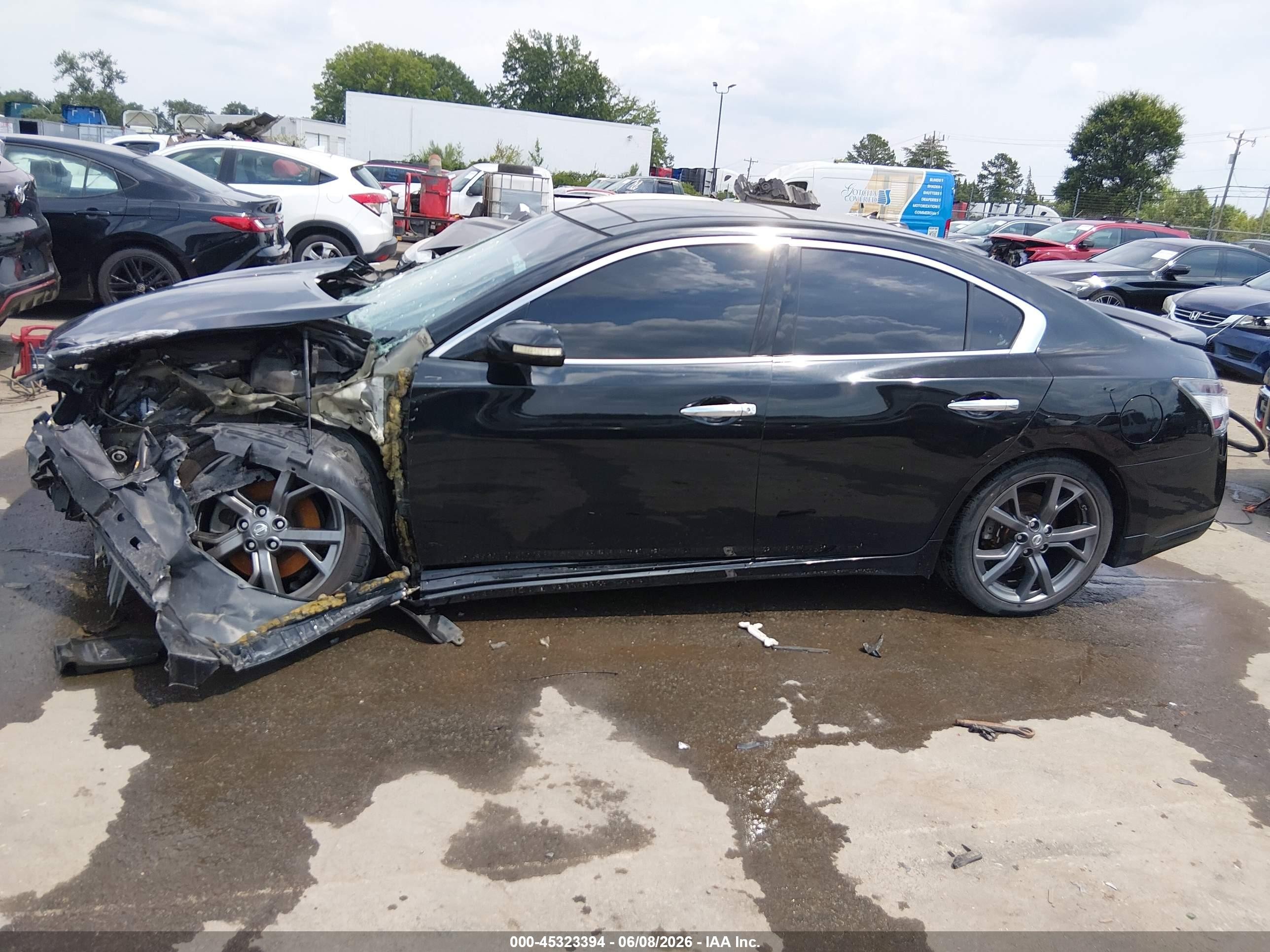 2012 Nissan Maxima 3.5 Sv Black vin: 1N4AA5AP0CC841626