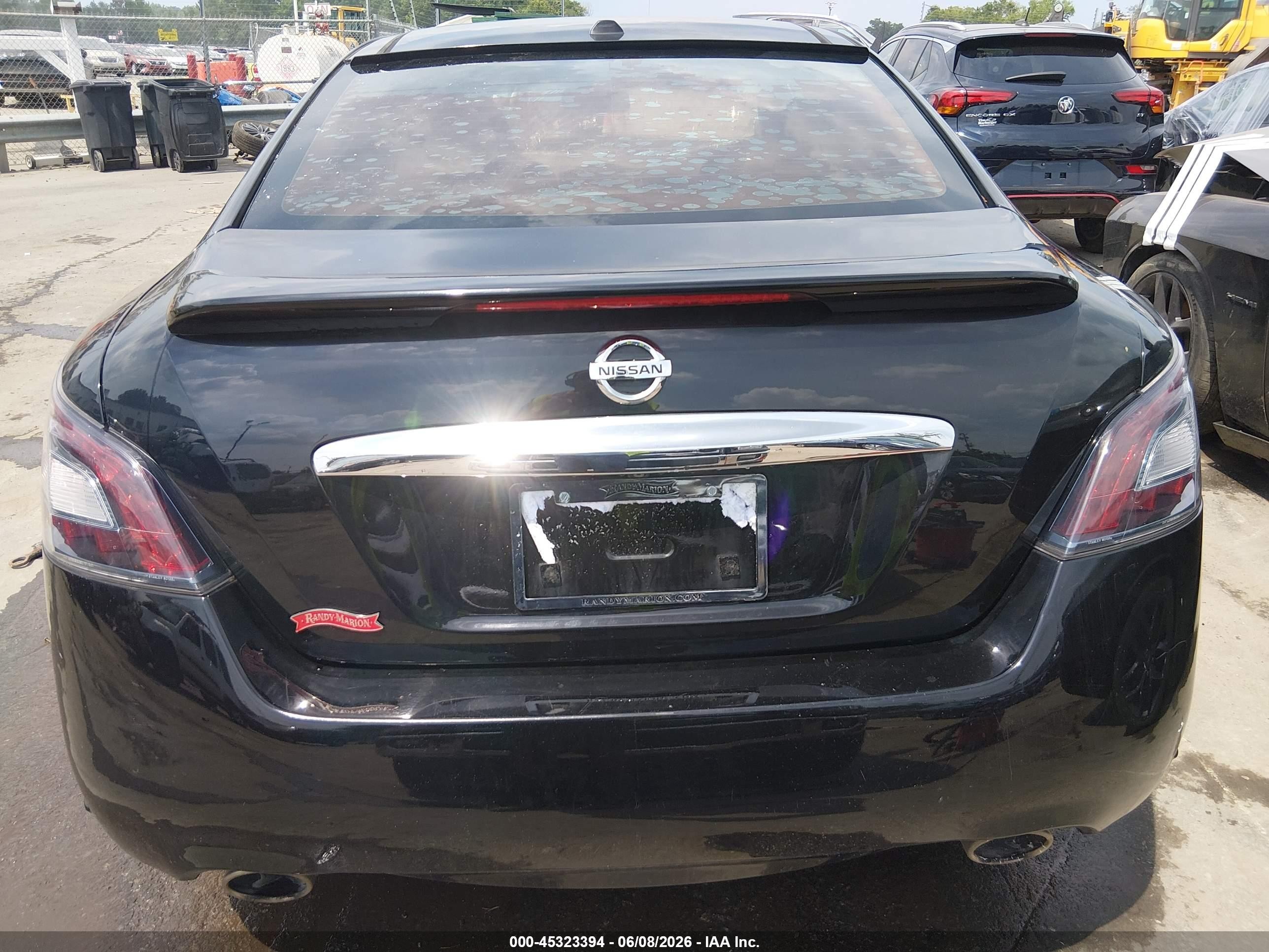 2012 Nissan Maxima 3.5 Sv Black vin: 1N4AA5AP0CC841626