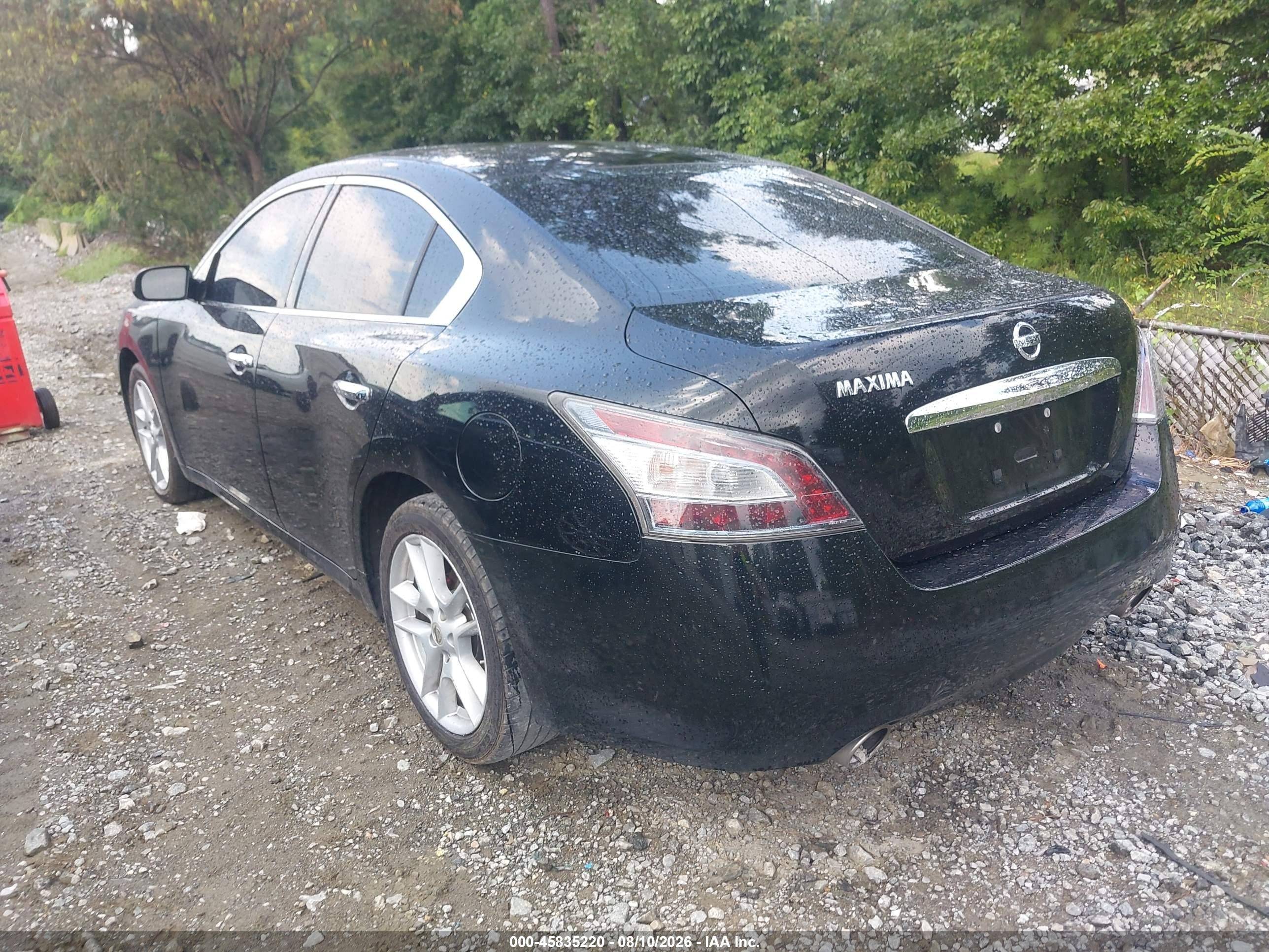2012 Nissan Maxima 3.5 S Black vin: 1N4AA5AP0CC843537