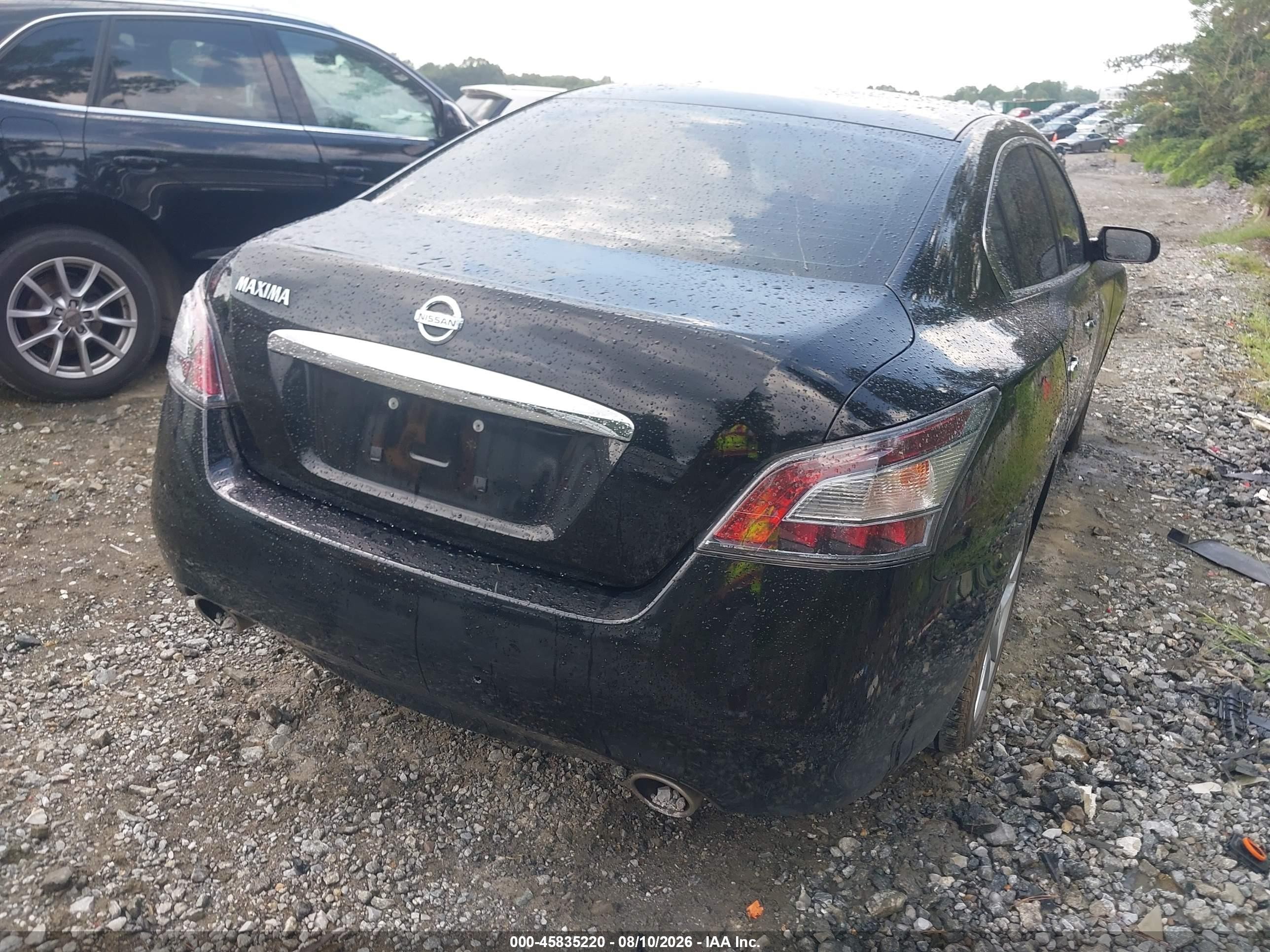 2012 Nissan Maxima 3.5 S Black vin: 1N4AA5AP0CC843537