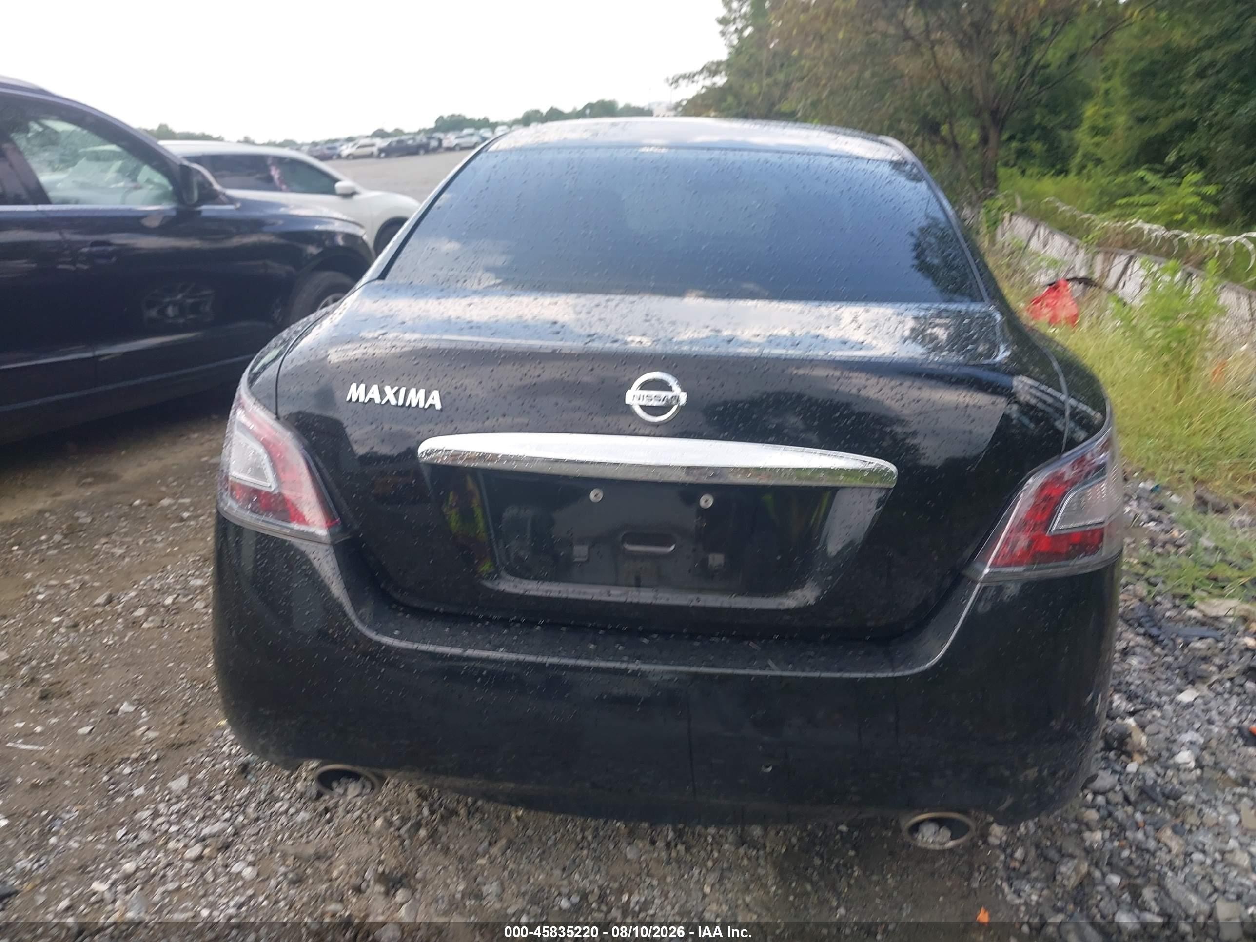 2012 Nissan Maxima 3.5 S Black vin: 1N4AA5AP0CC843537