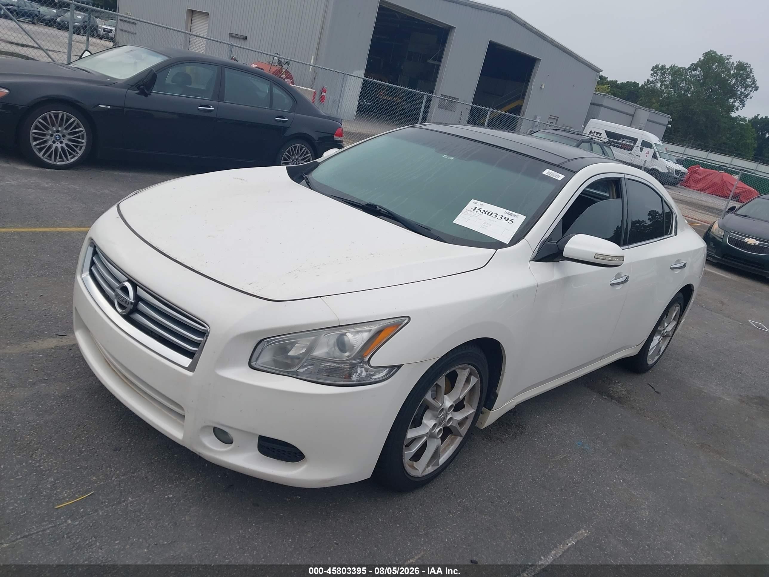 2012 Nissan Maxima 3.5 Sv White vin: 1N4AA5AP0CC848415