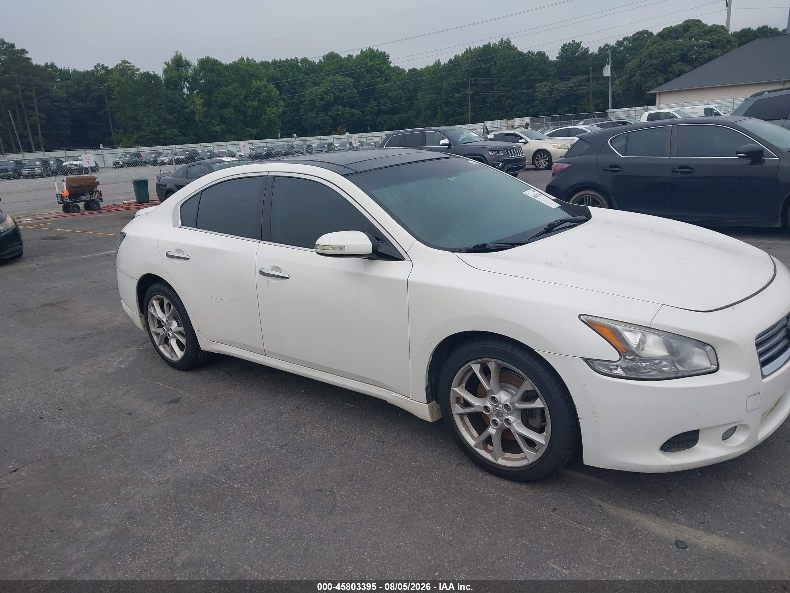 2012 Nissan Maxima 3.5 Sv White vin: 1N4AA5AP0CC848415