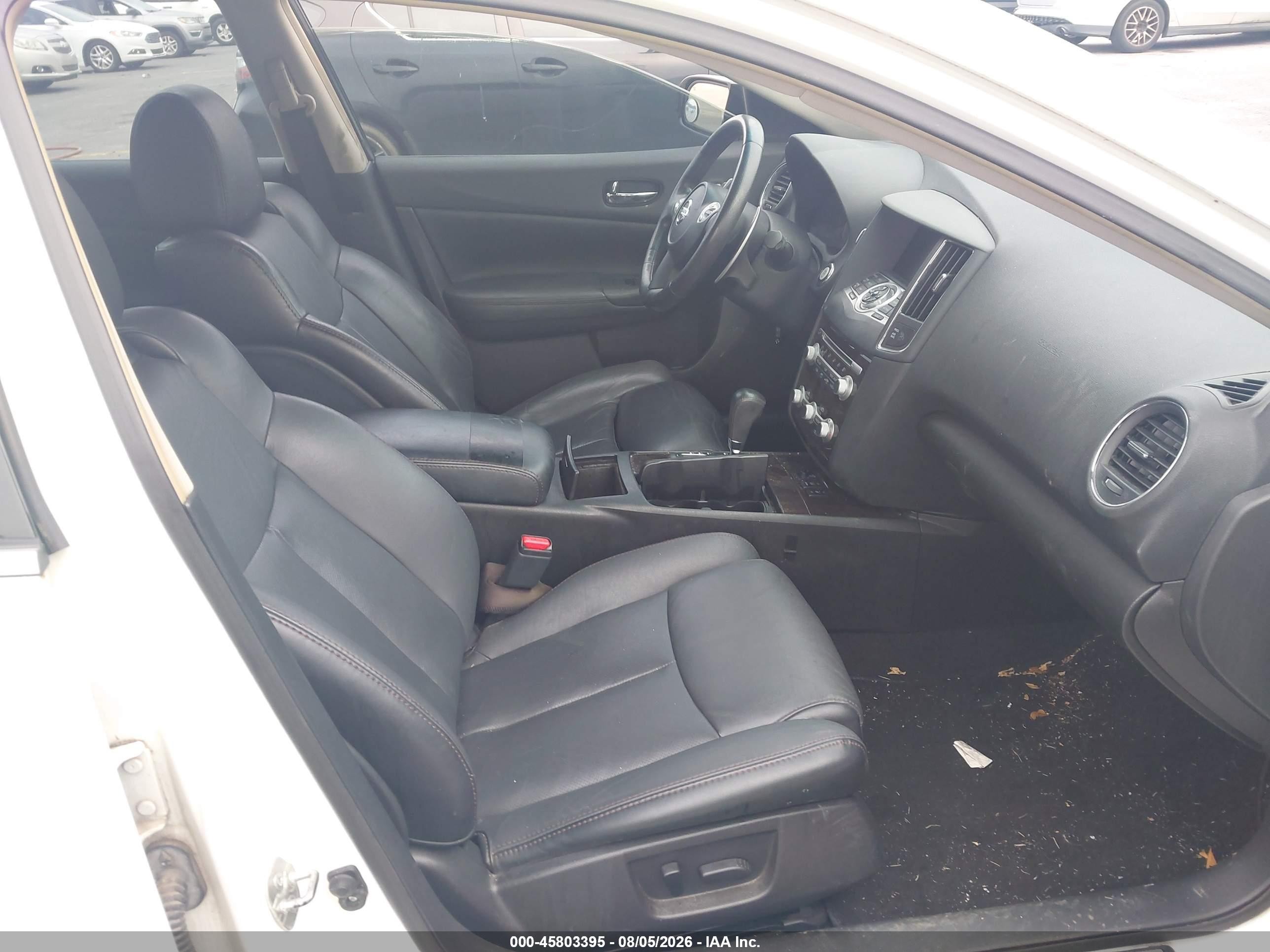 2012 Nissan Maxima 3.5 Sv White vin: 1N4AA5AP0CC848415