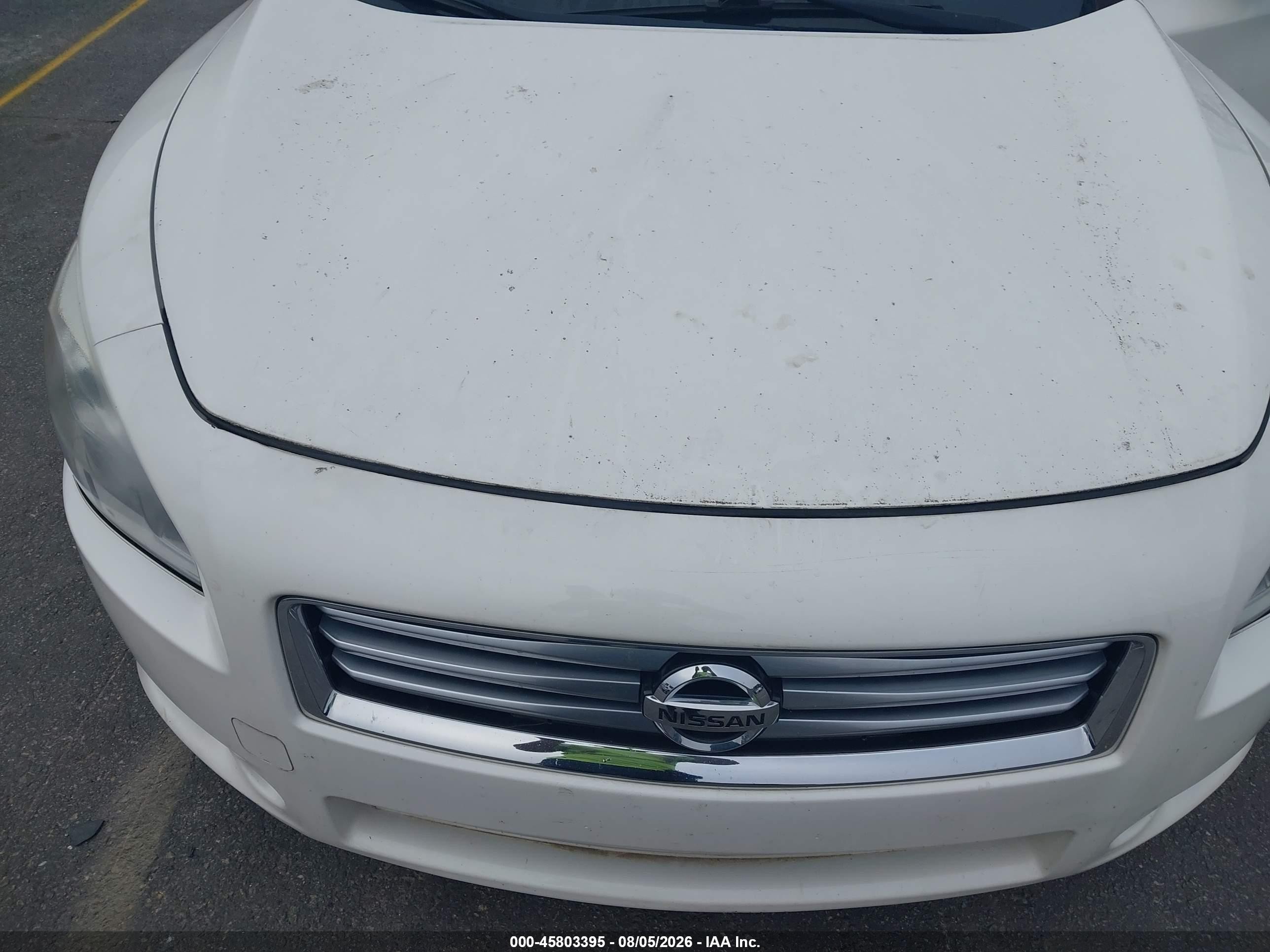 2012 Nissan Maxima 3.5 Sv White vin: 1N4AA5AP0CC848415