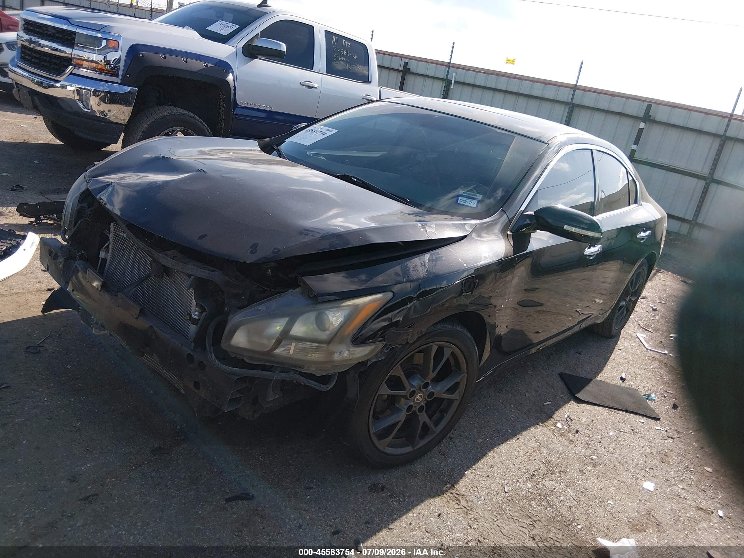 2012 Nissan Maxima 3.5 S Black vin: 1N4AA5AP0CC849645