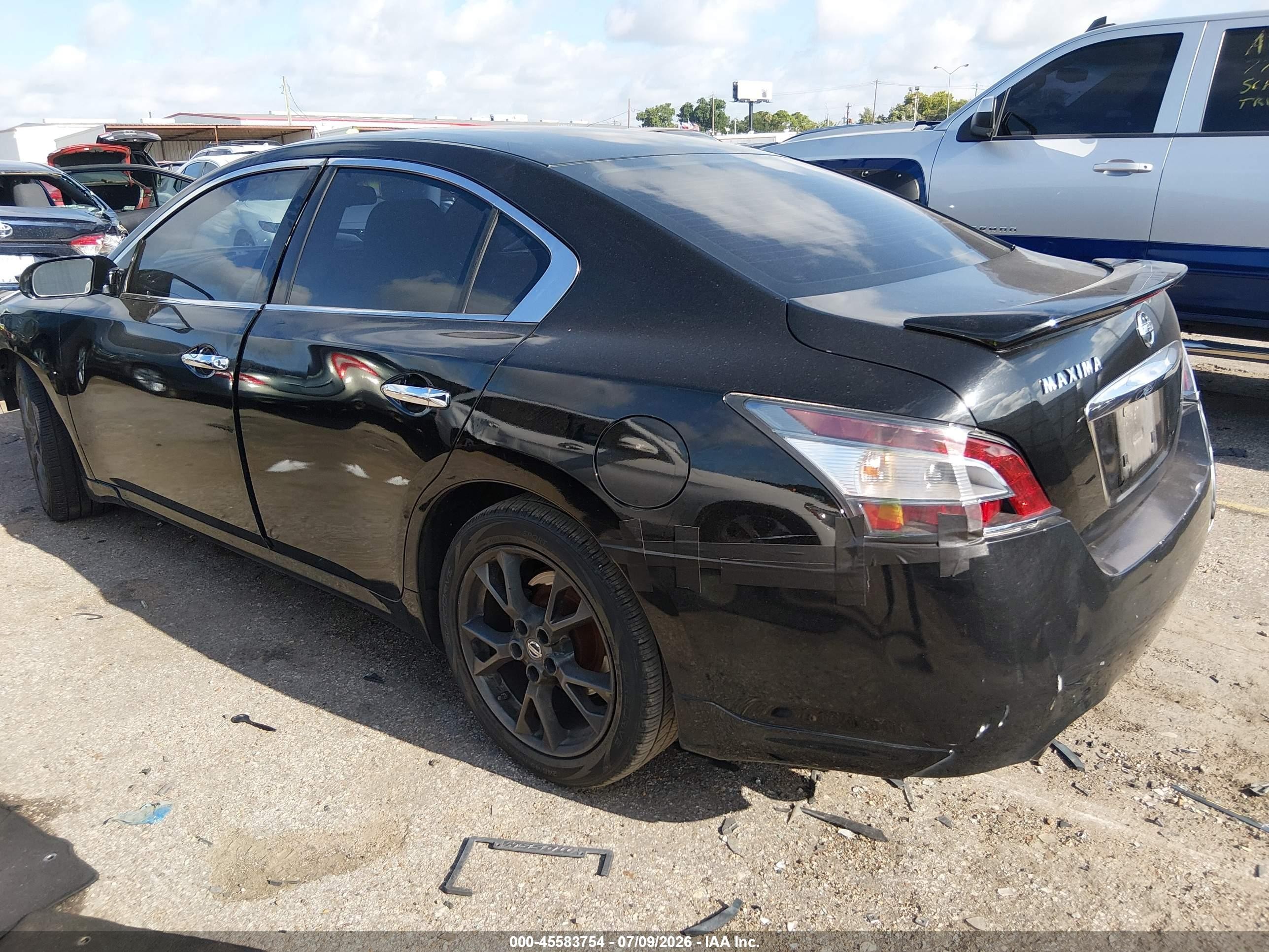 2012 Nissan Maxima 3.5 S Black vin: 1N4AA5AP0CC849645
