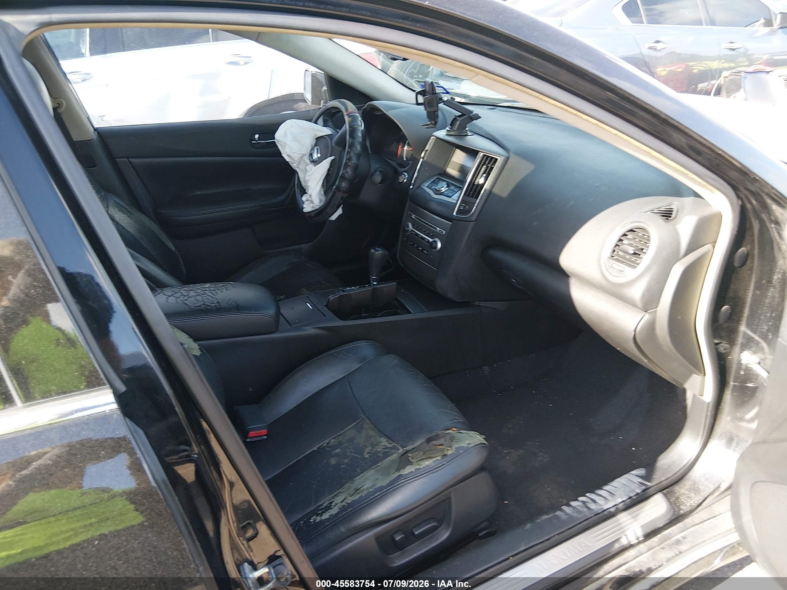 2012 Nissan Maxima 3.5 S Black vin: 1N4AA5AP0CC849645