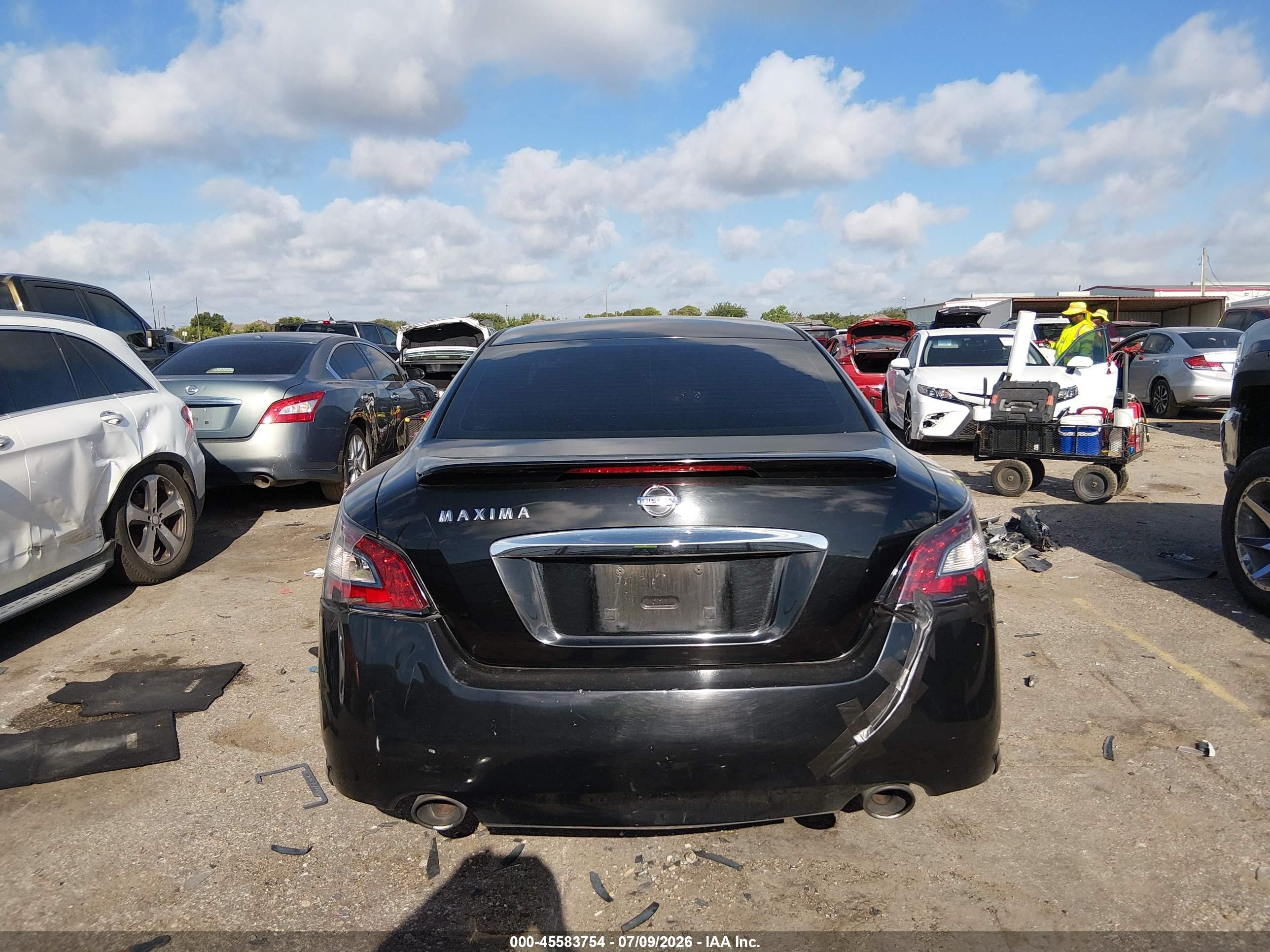 2012 Nissan Maxima 3.5 S Black vin: 1N4AA5AP0CC849645