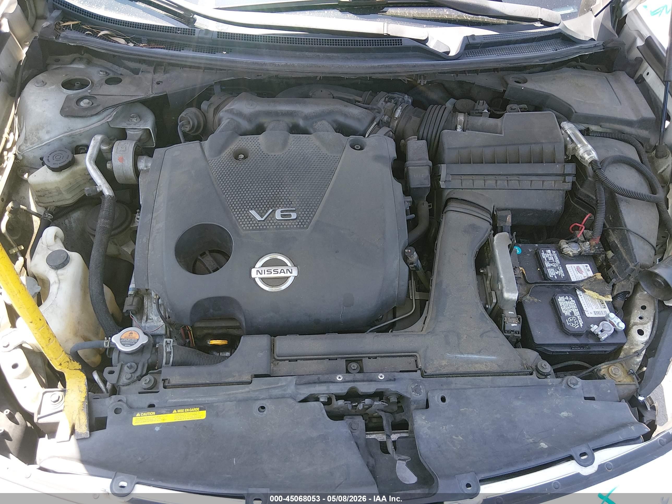 2012 Nissan Maxima 3.5 Sv White vin: 1N4AA5AP0CC850553
