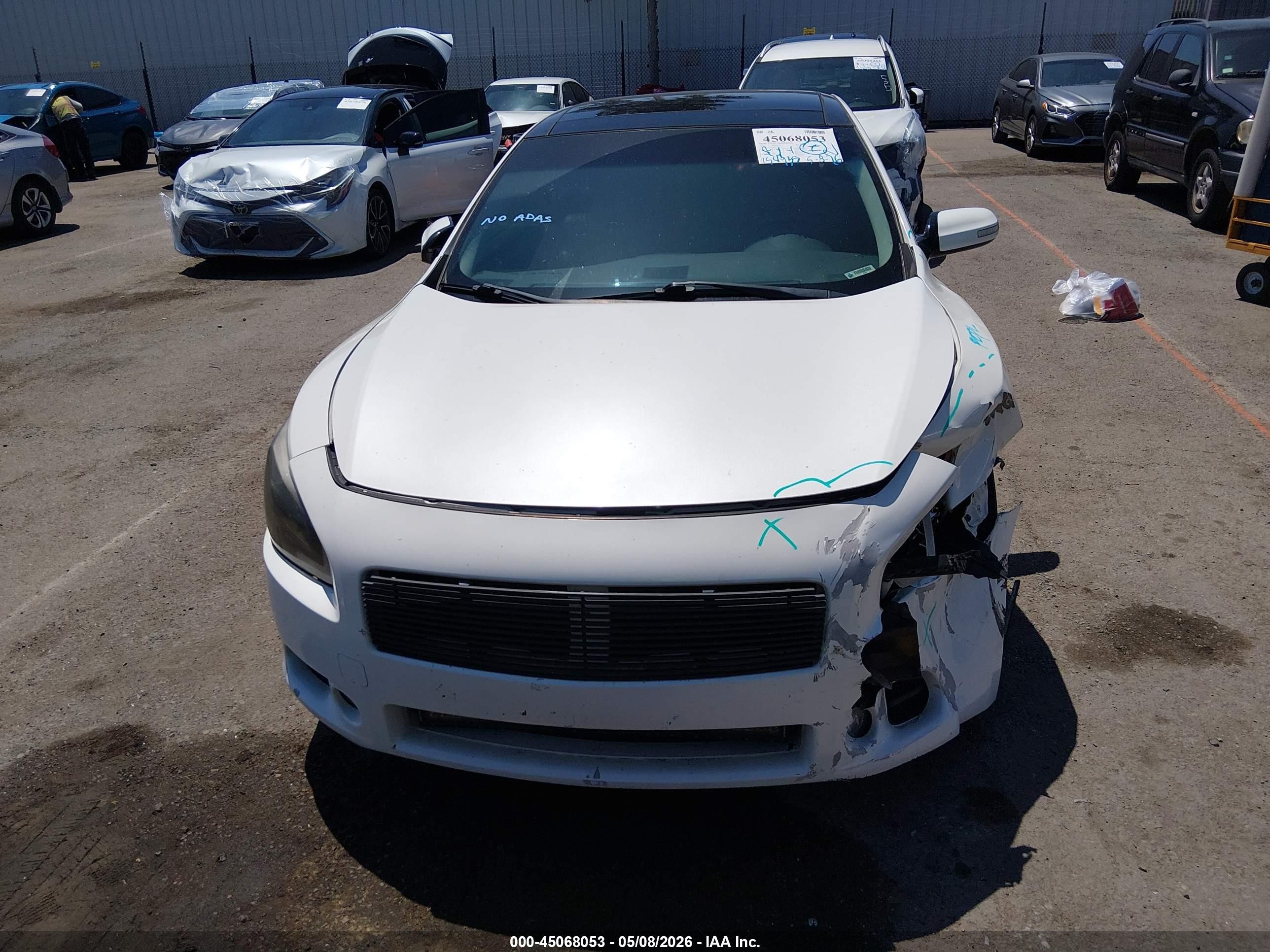 2012 Nissan Maxima 3.5 Sv White vin: 1N4AA5AP0CC850553
