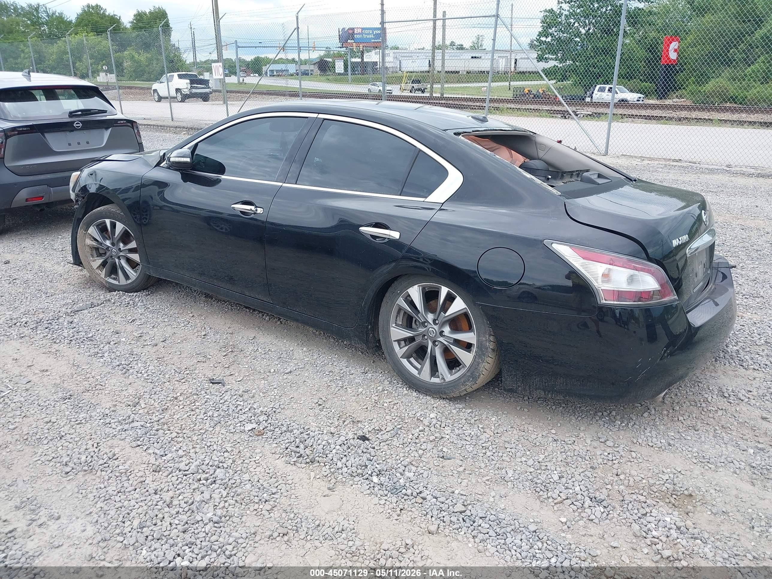 2012 Nissan Maxima 3.5 Sv Black vin: 1N4AA5AP0CC861231