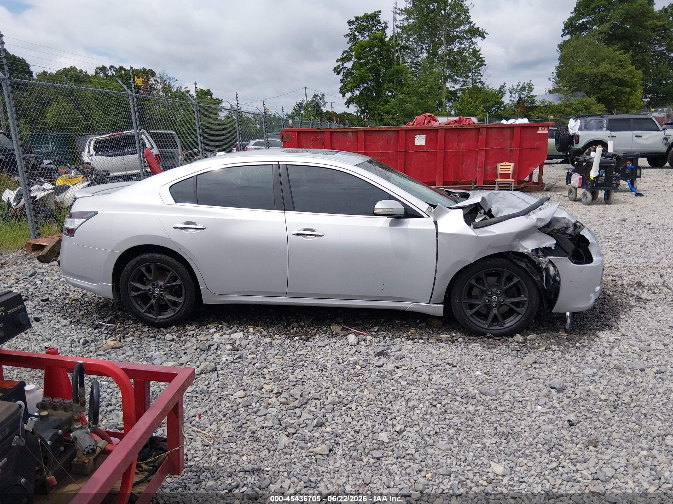 2012 Nissan Maxima 3.5 Sv Silver vin: 1N4AA5AP0CC865635