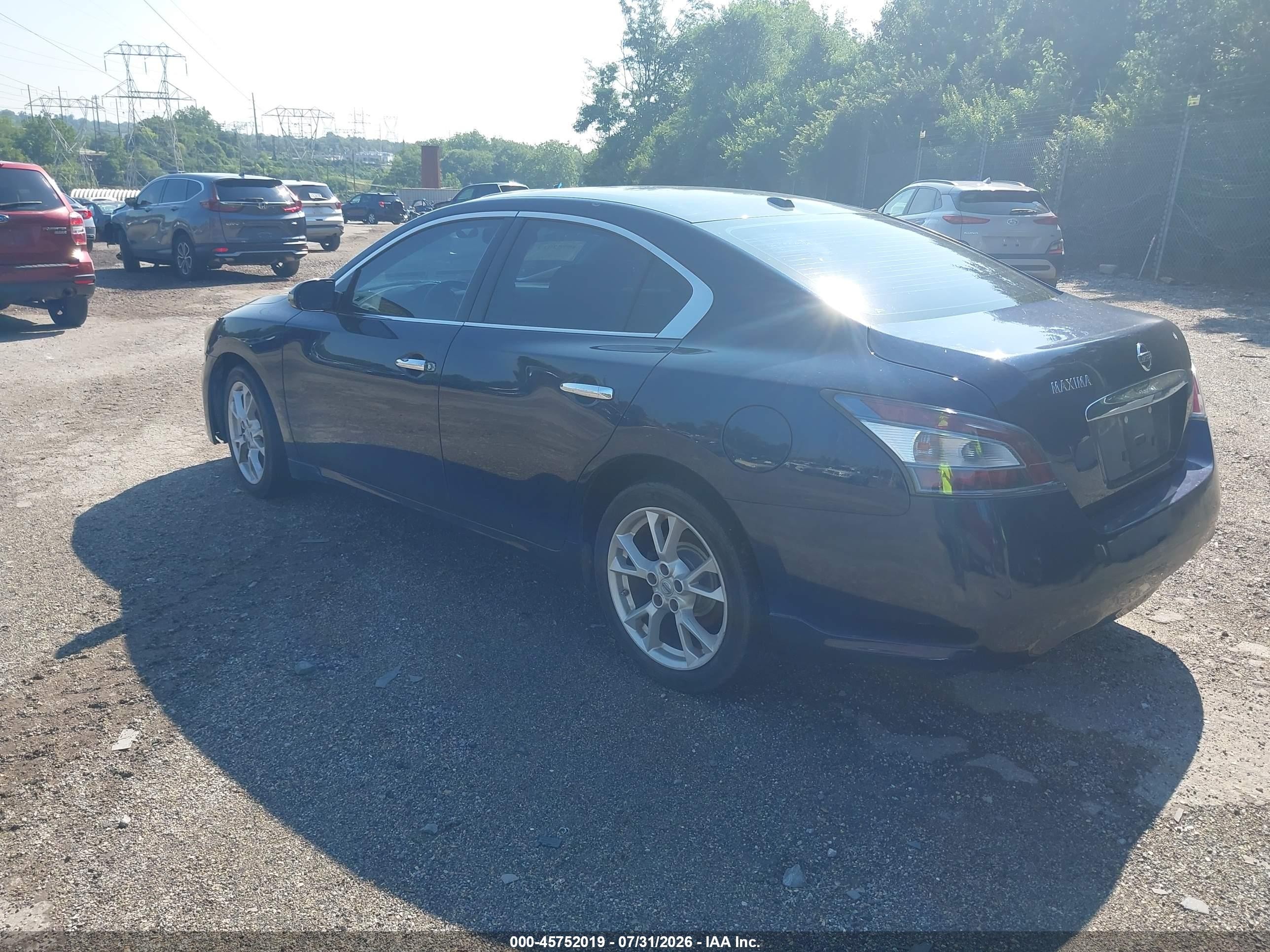 2013 Nissan Maxima 3.5 Sv Blue vin: 1N4AA5AP0DC805887