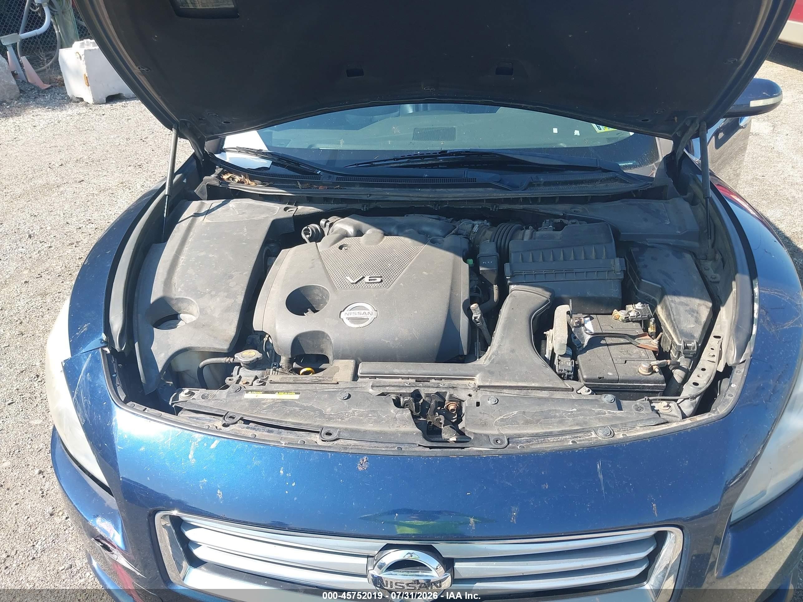 2013 Nissan Maxima 3.5 Sv Blue vin: 1N4AA5AP0DC805887