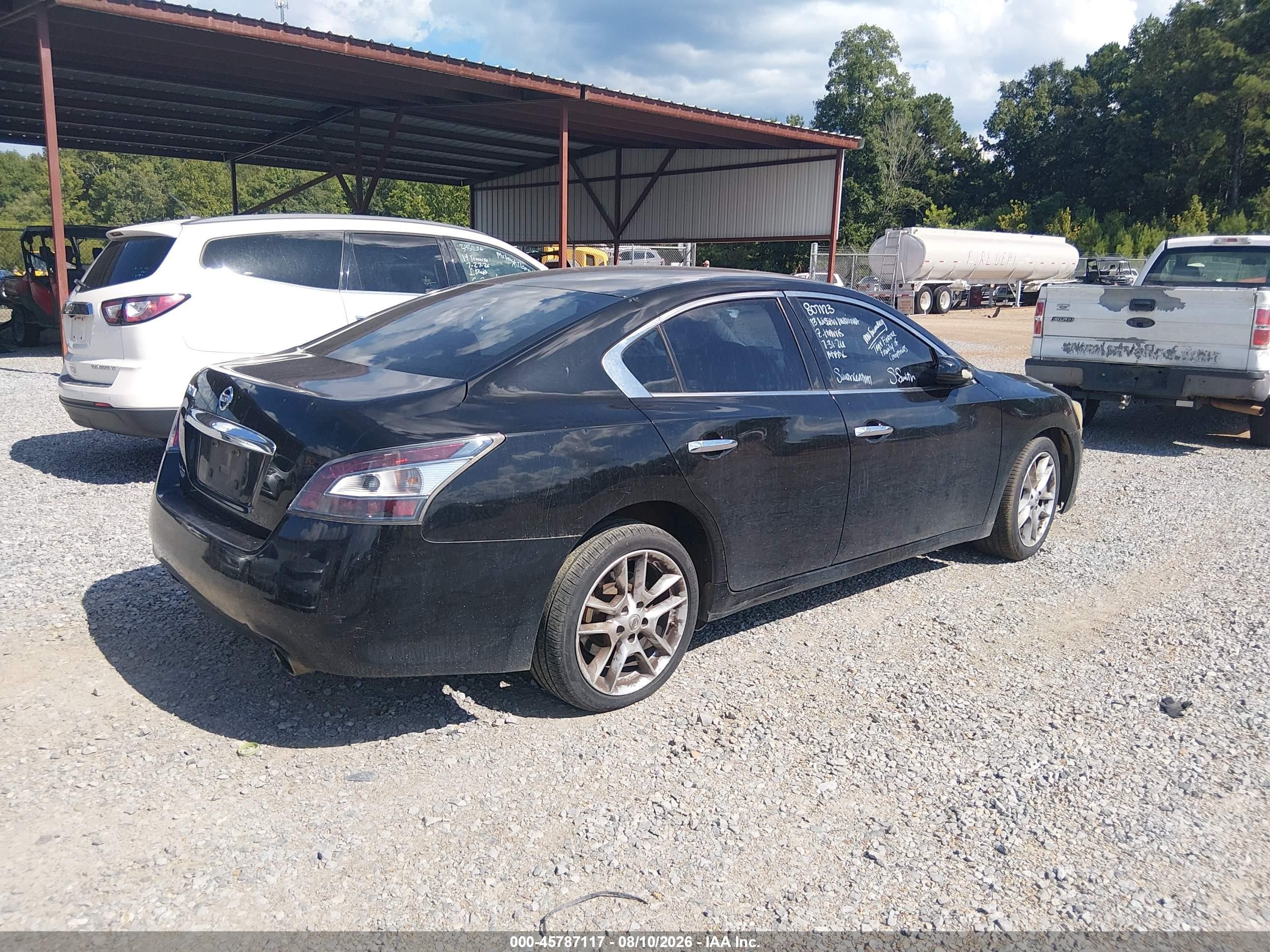 2013 Nissan Maxima 3.5 S Black vin: 1N4AA5AP0DC807123