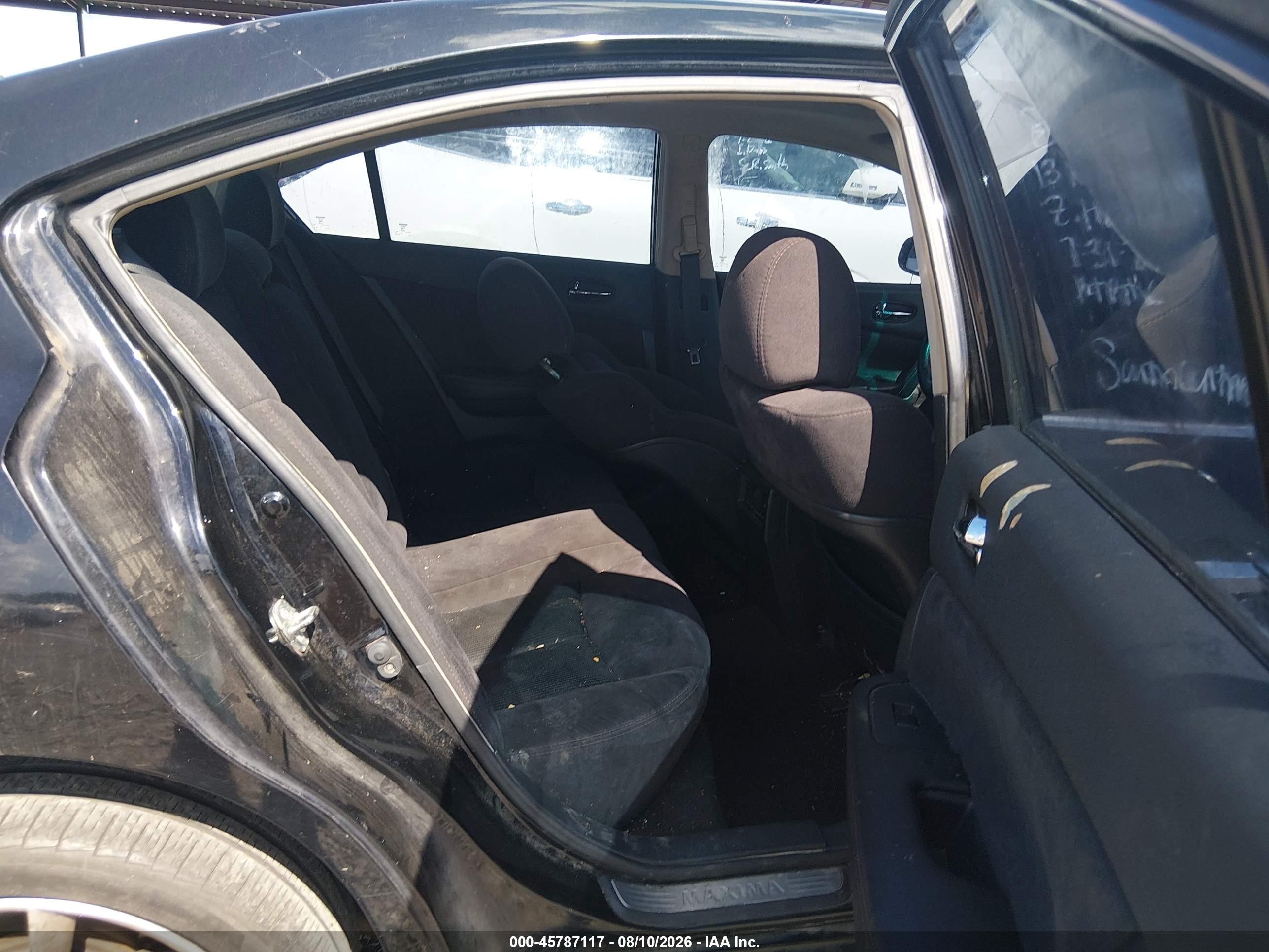 2013 Nissan Maxima 3.5 S Black vin: 1N4AA5AP0DC807123