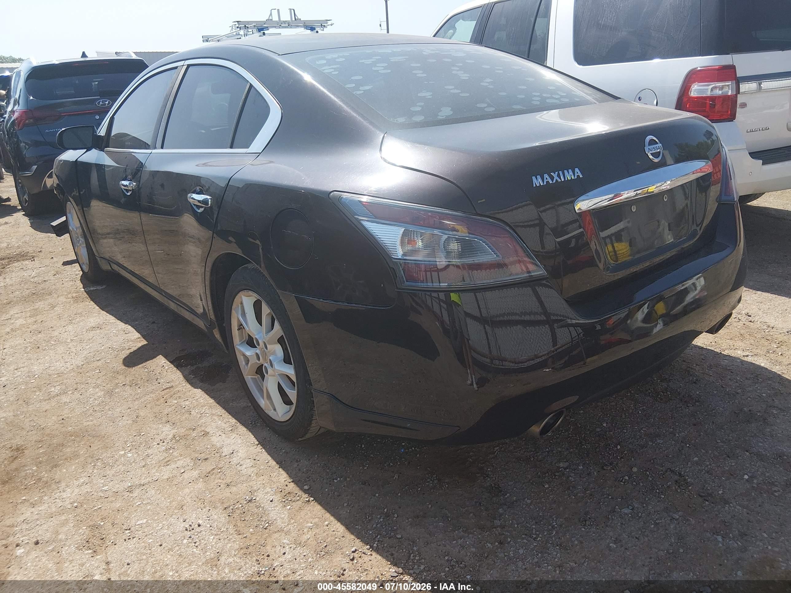 2013 Nissan Maxima 3.5 S Black vin: 1N4AA5AP0DC810927