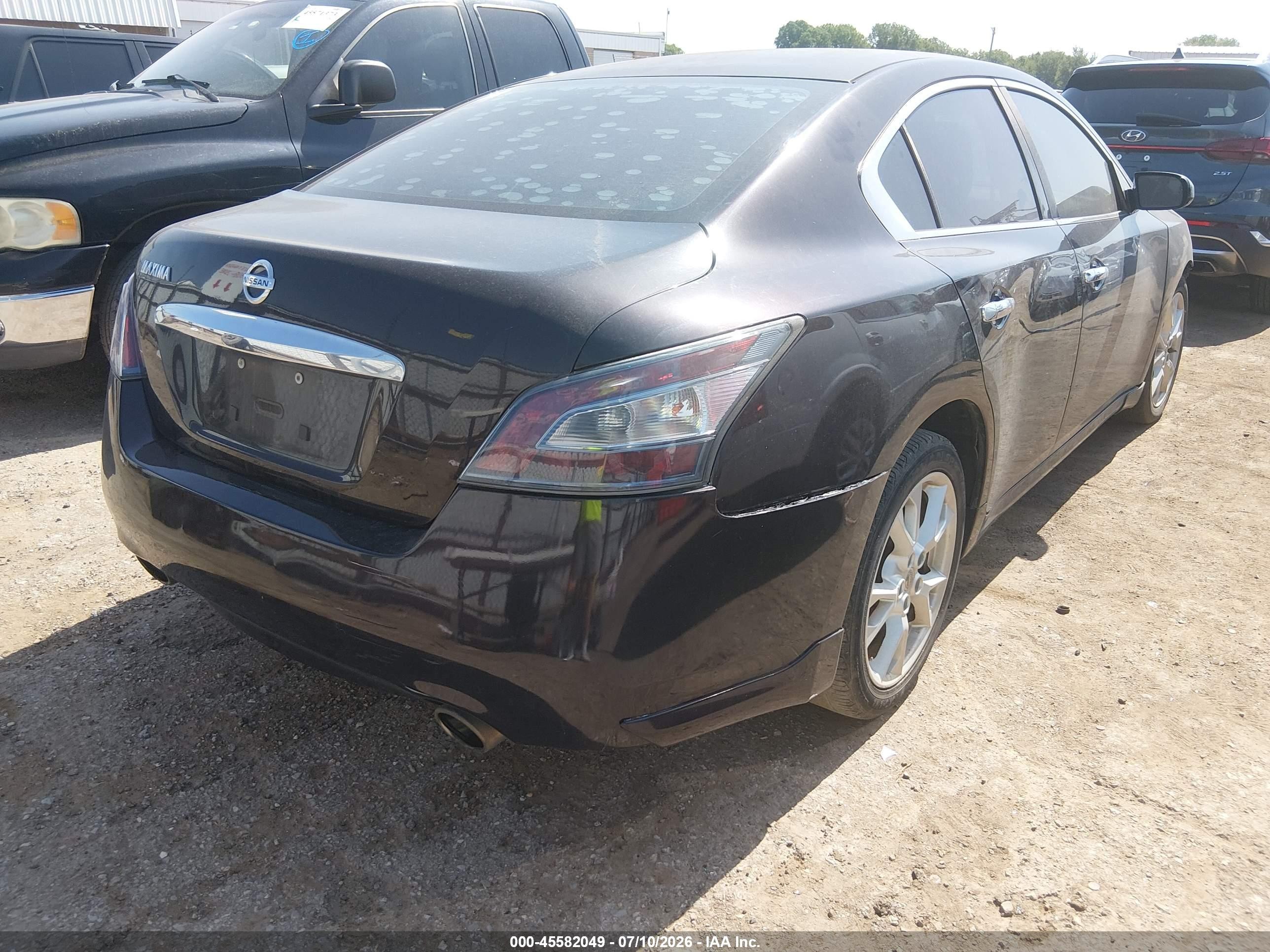 2013 Nissan Maxima 3.5 S Black vin: 1N4AA5AP0DC810927