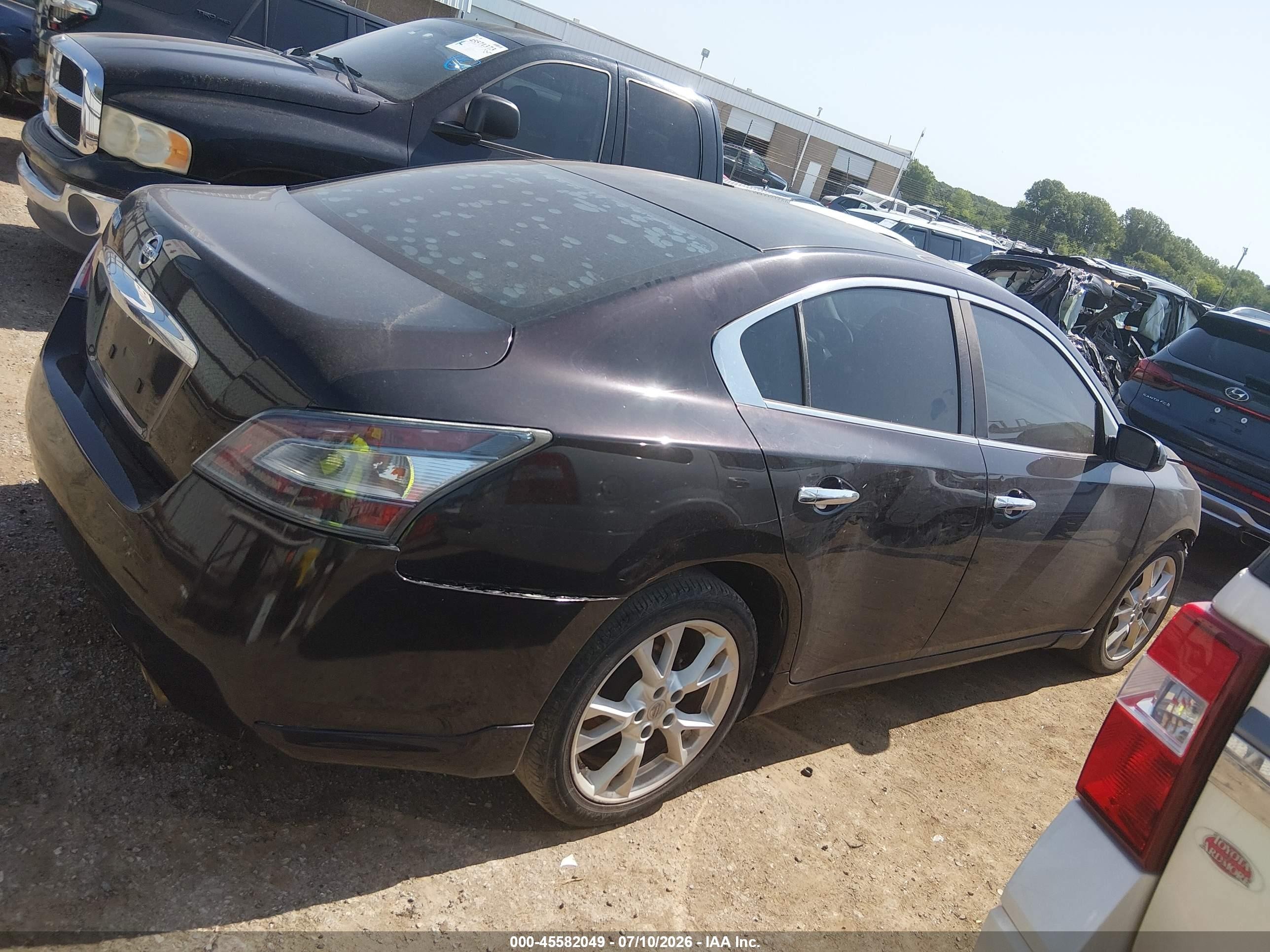 2013 Nissan Maxima 3.5 S Black vin: 1N4AA5AP0DC810927