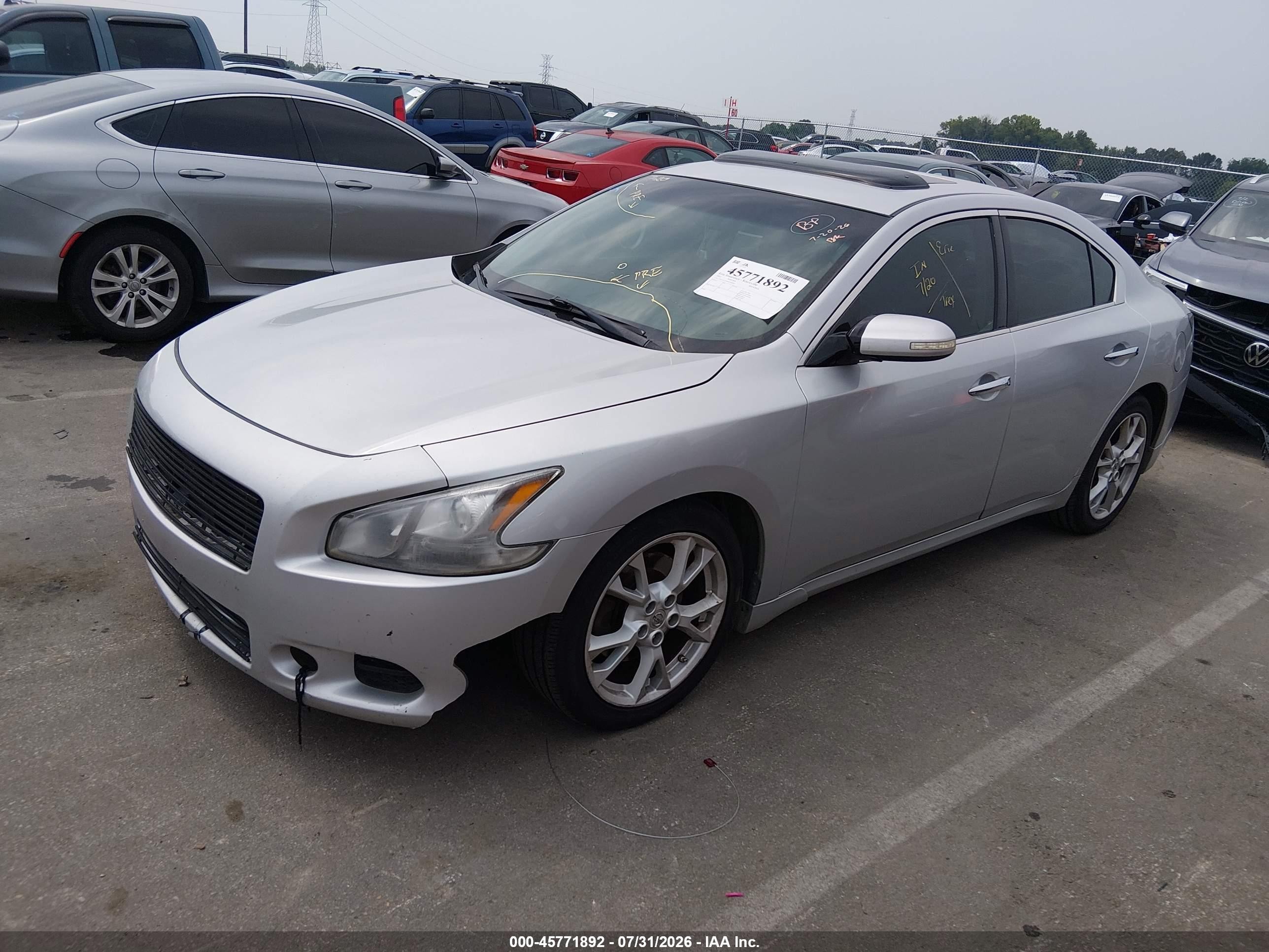 2013 Nissan Maxima 3.5 Sv Gray vin: 1N4AA5AP0DC818039