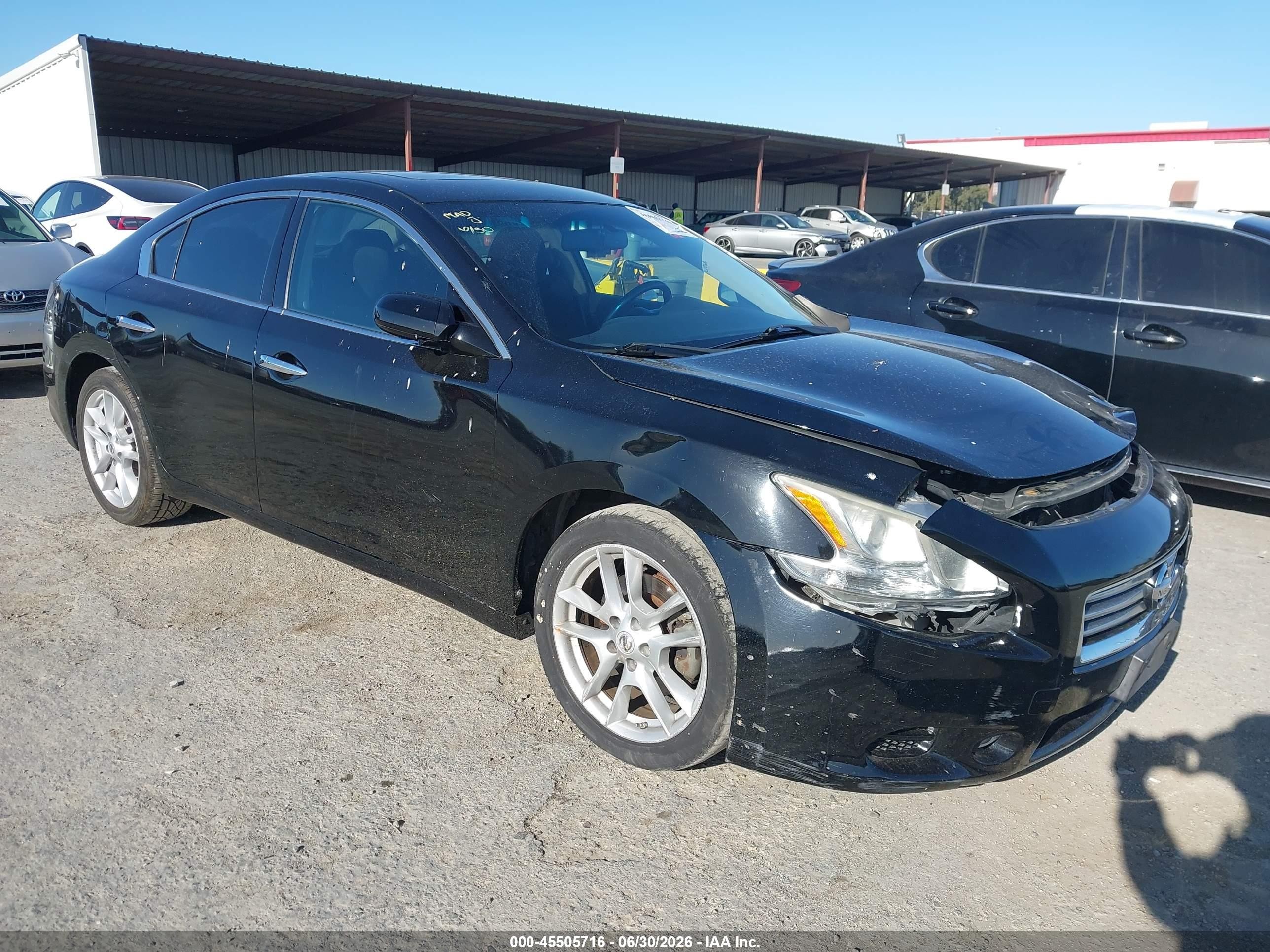2013 Nissan Maxima 3.5 S Black vin: 1N4AA5AP0DC837318