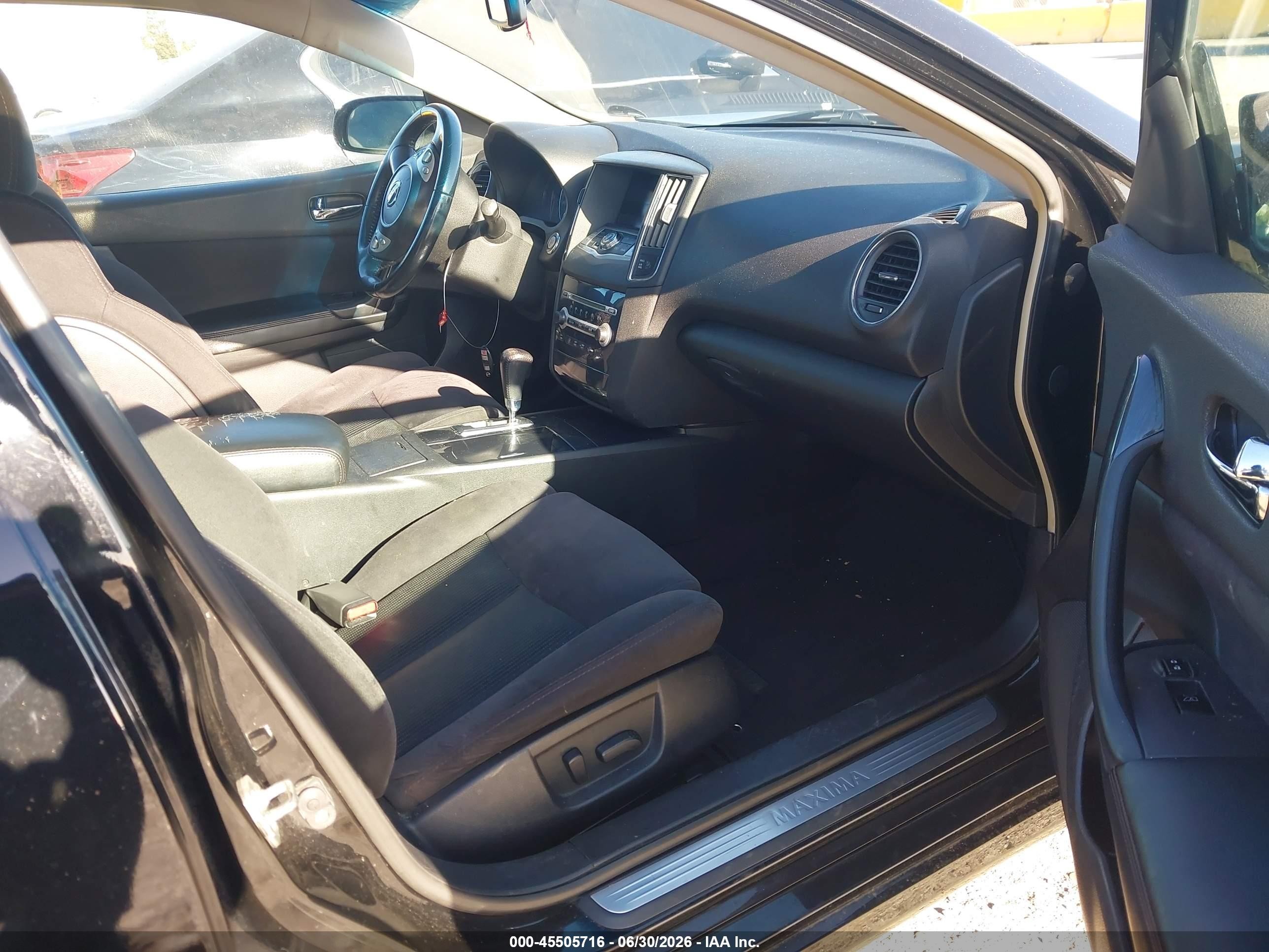 2013 Nissan Maxima 3.5 S Black vin: 1N4AA5AP0DC837318