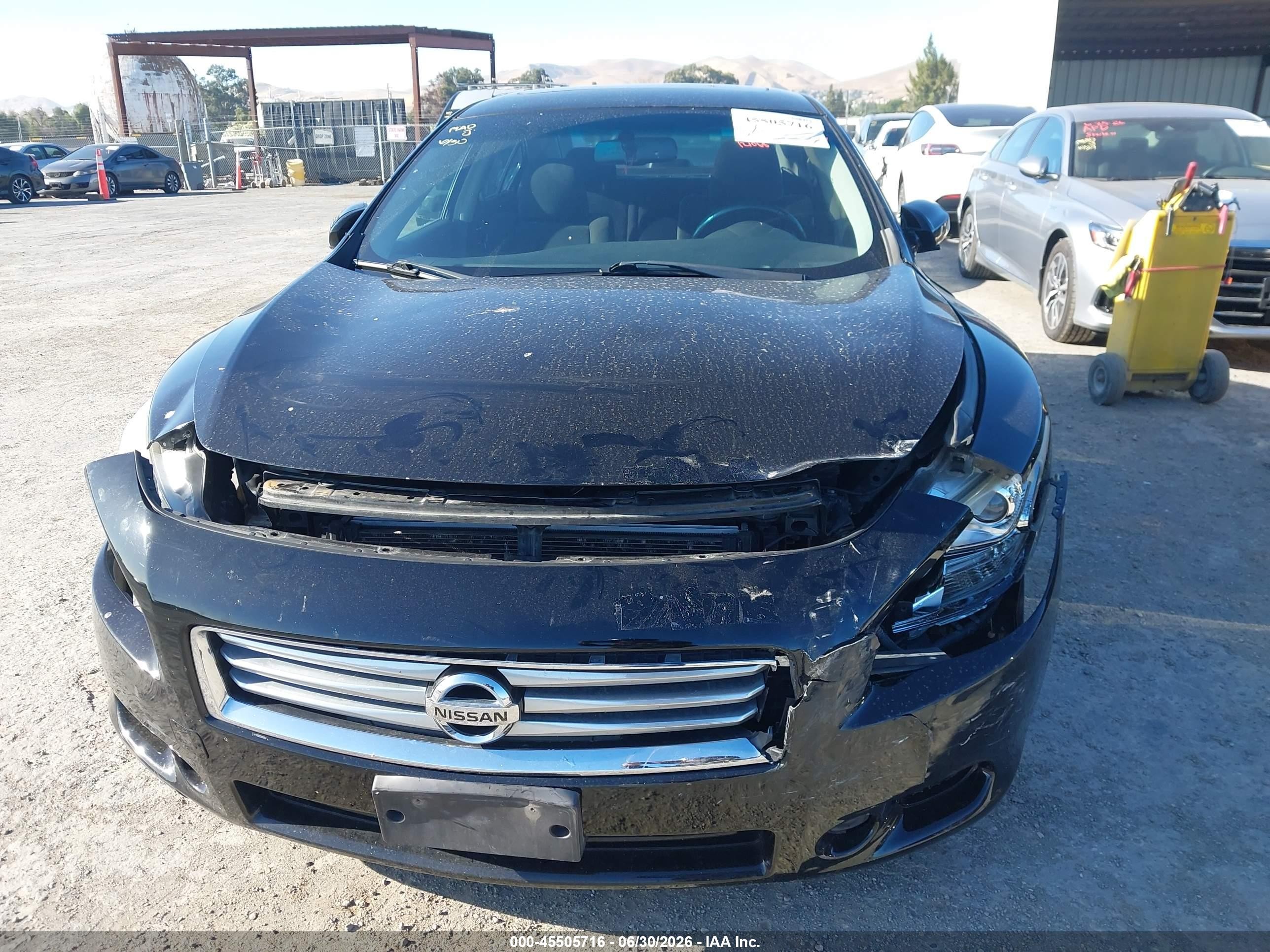 2013 Nissan Maxima 3.5 S Black vin: 1N4AA5AP0DC837318