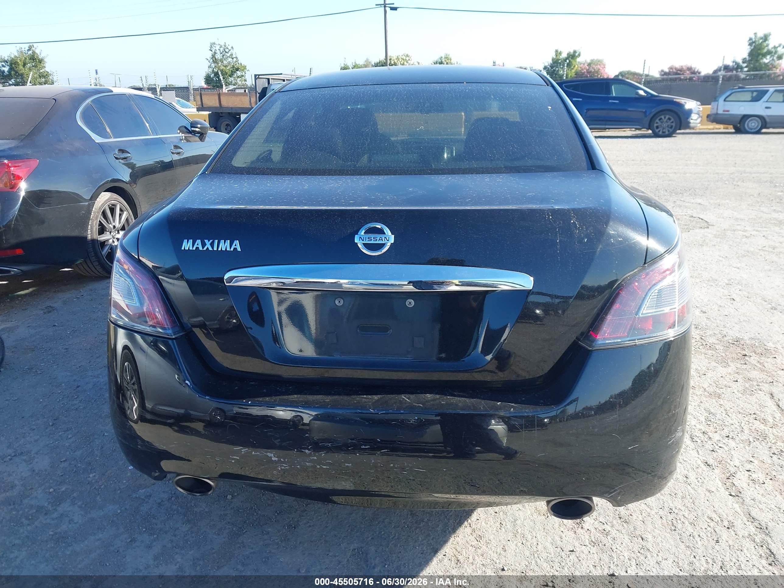 2013 Nissan Maxima 3.5 S Black vin: 1N4AA5AP0DC837318