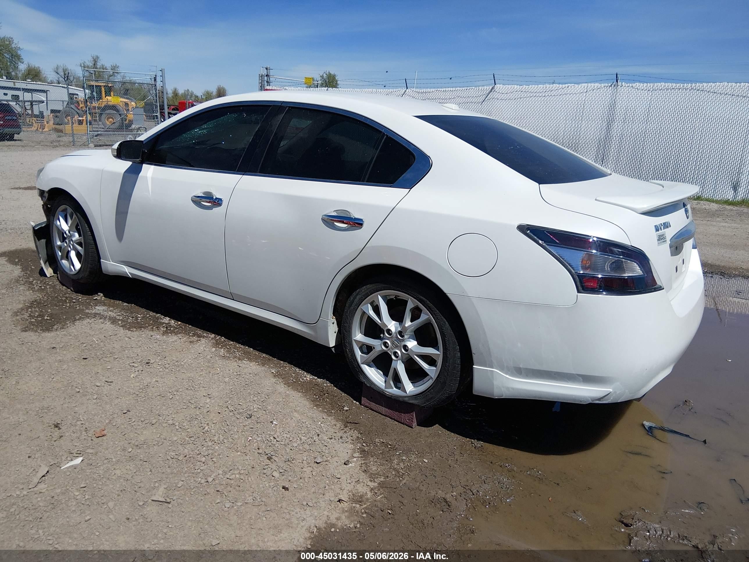 2013 Nissan Maxima 3.5 Sv White vin: 1N4AA5AP0DC846634