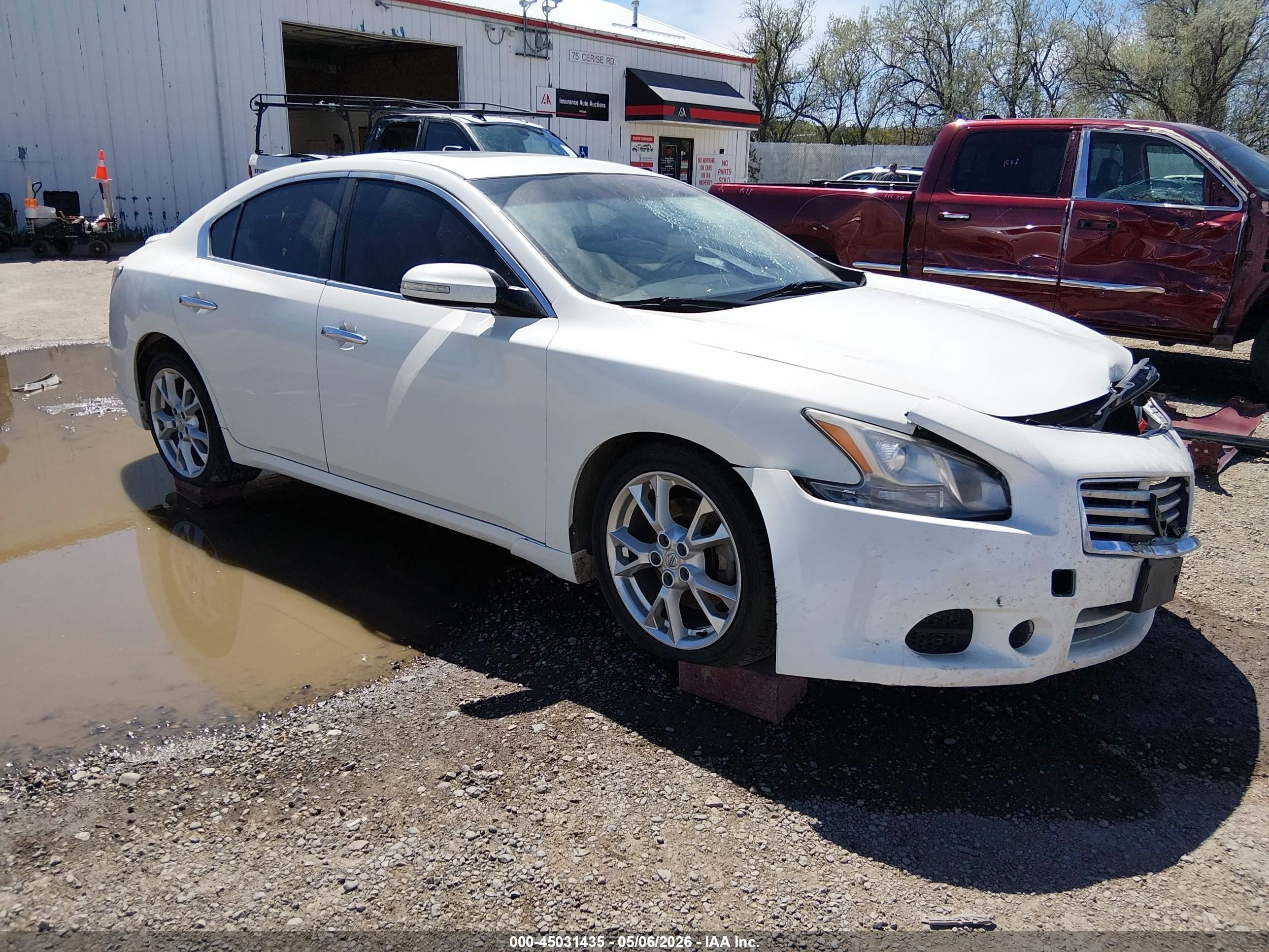 2013 Nissan Maxima 3.5 Sv White vin: 1N4AA5AP0DC846634