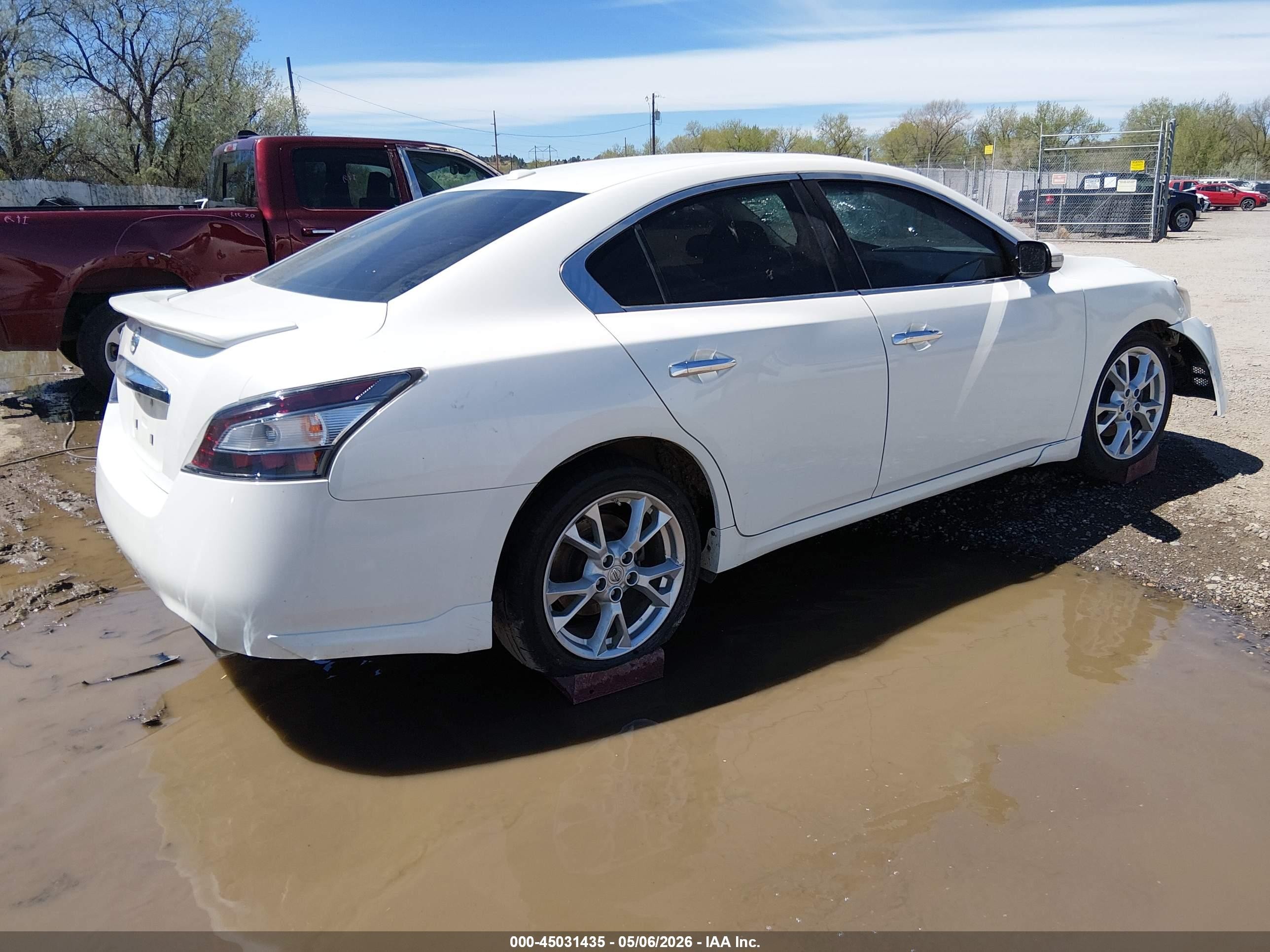 2013 Nissan Maxima 3.5 Sv White vin: 1N4AA5AP0DC846634