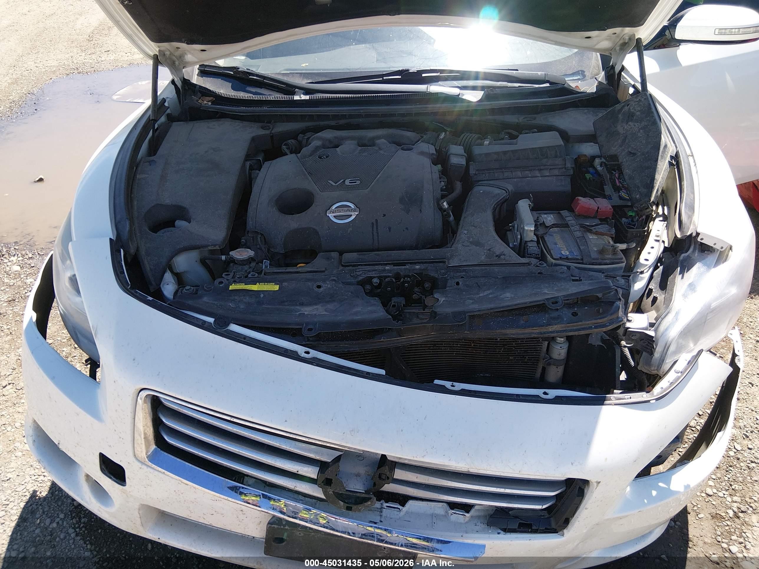 2013 Nissan Maxima 3.5 Sv White vin: 1N4AA5AP0DC846634