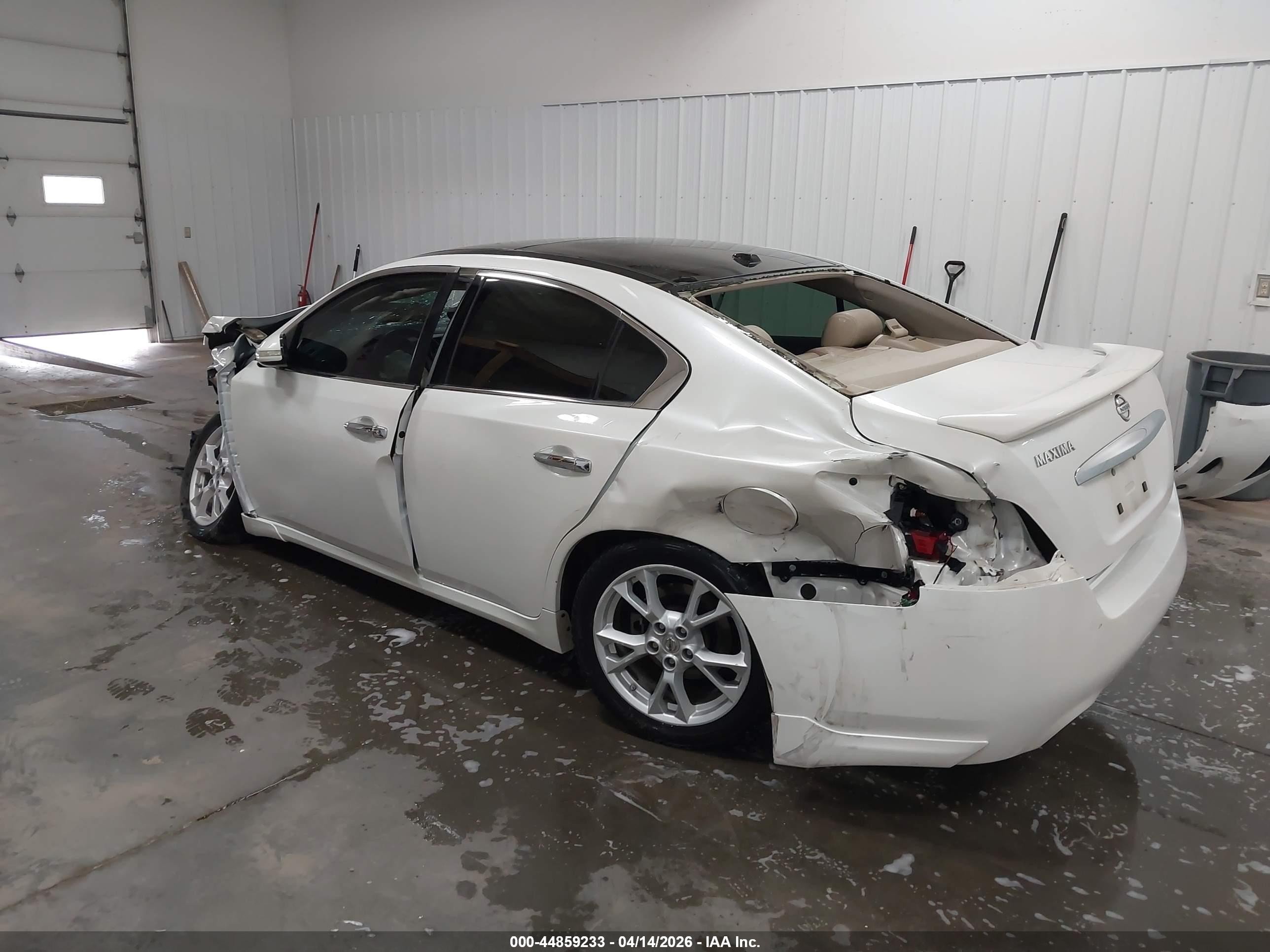 2014 Nissan Maxima 3.5 Sv White vin: 1N4AA5AP0EC441133