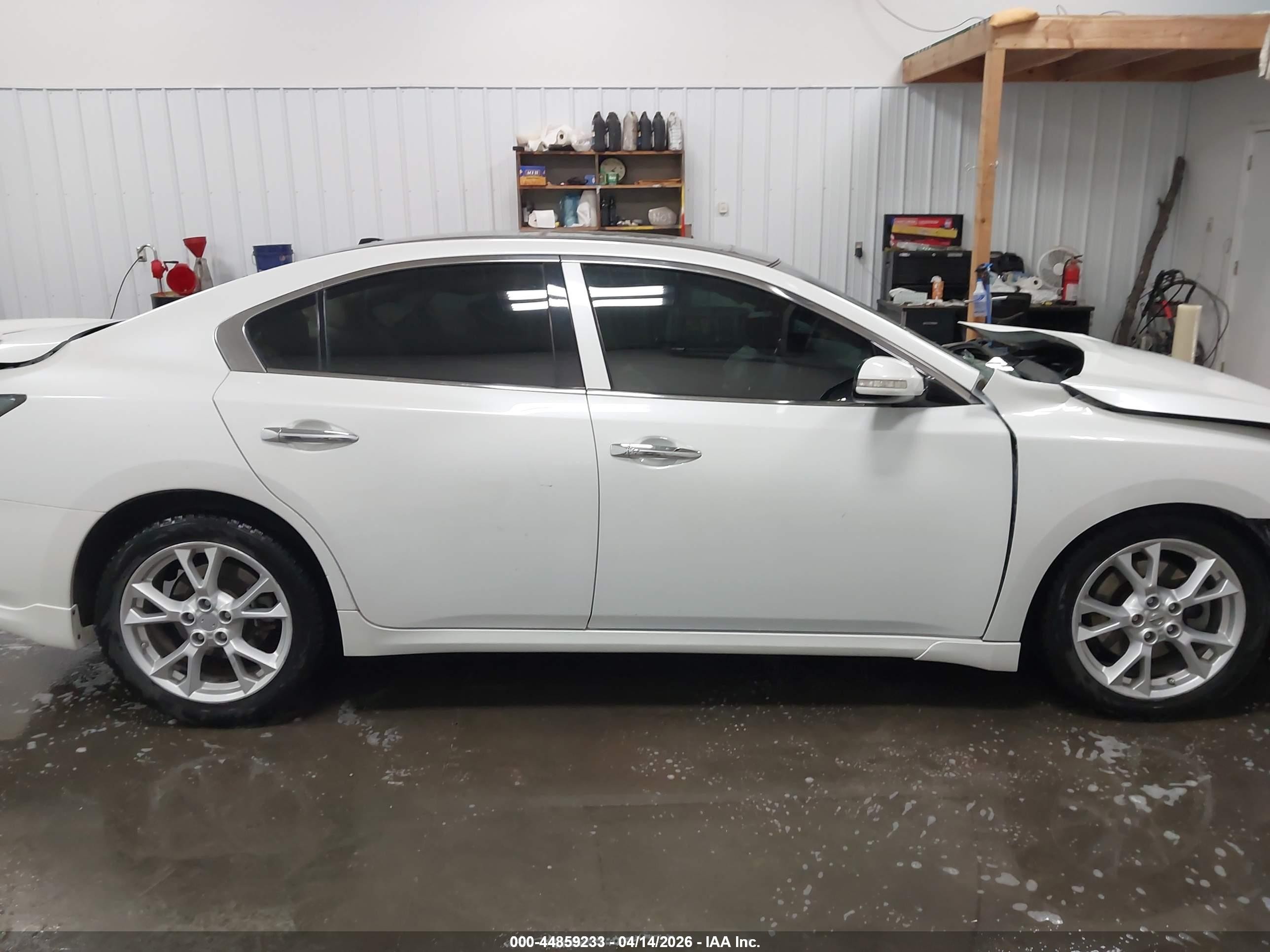 2014 Nissan Maxima 3.5 Sv White vin: 1N4AA5AP0EC441133