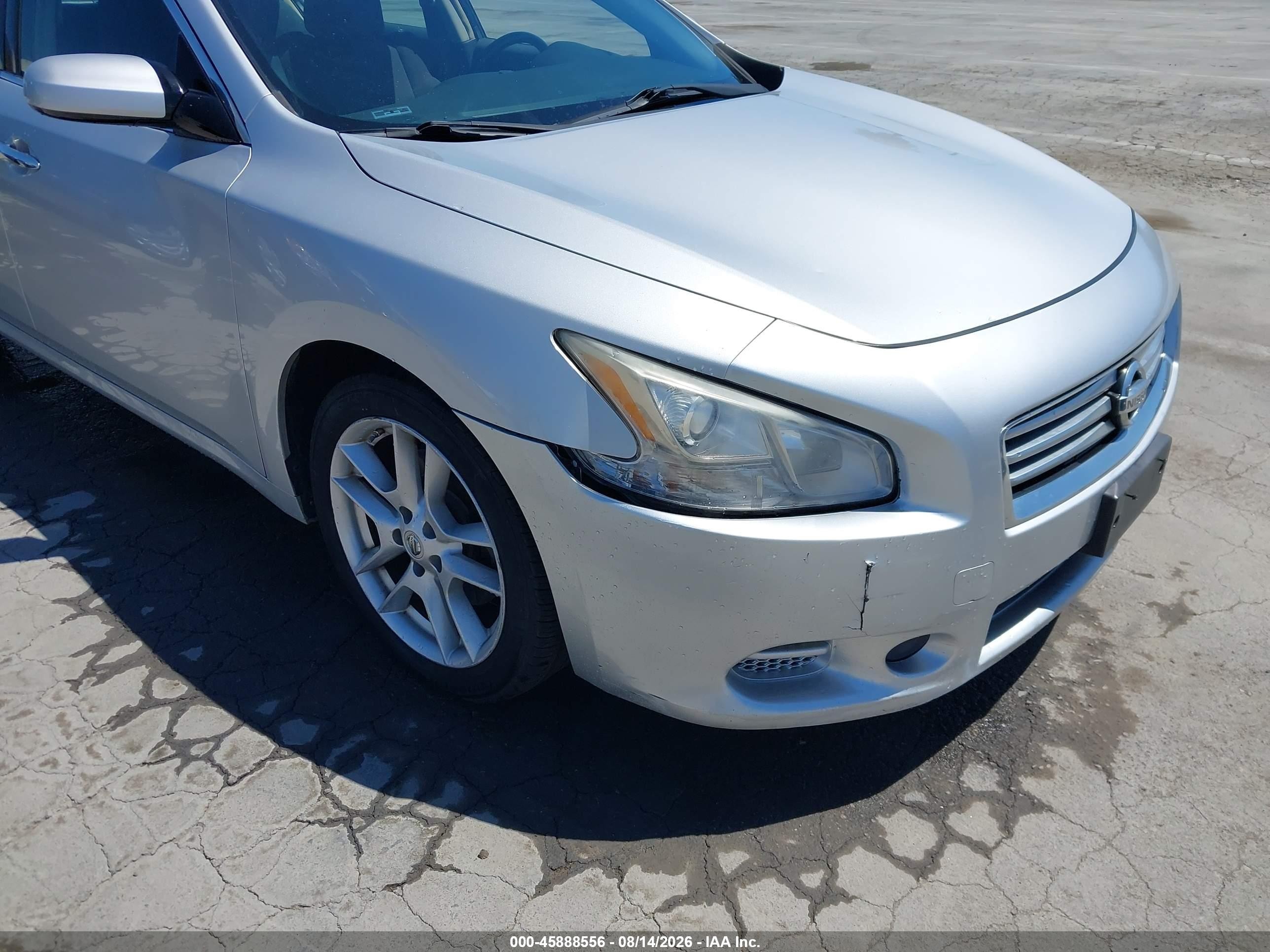 2014 Nissan Maxima 3.5 S Silver vin: 1N4AA5AP0EC441732
