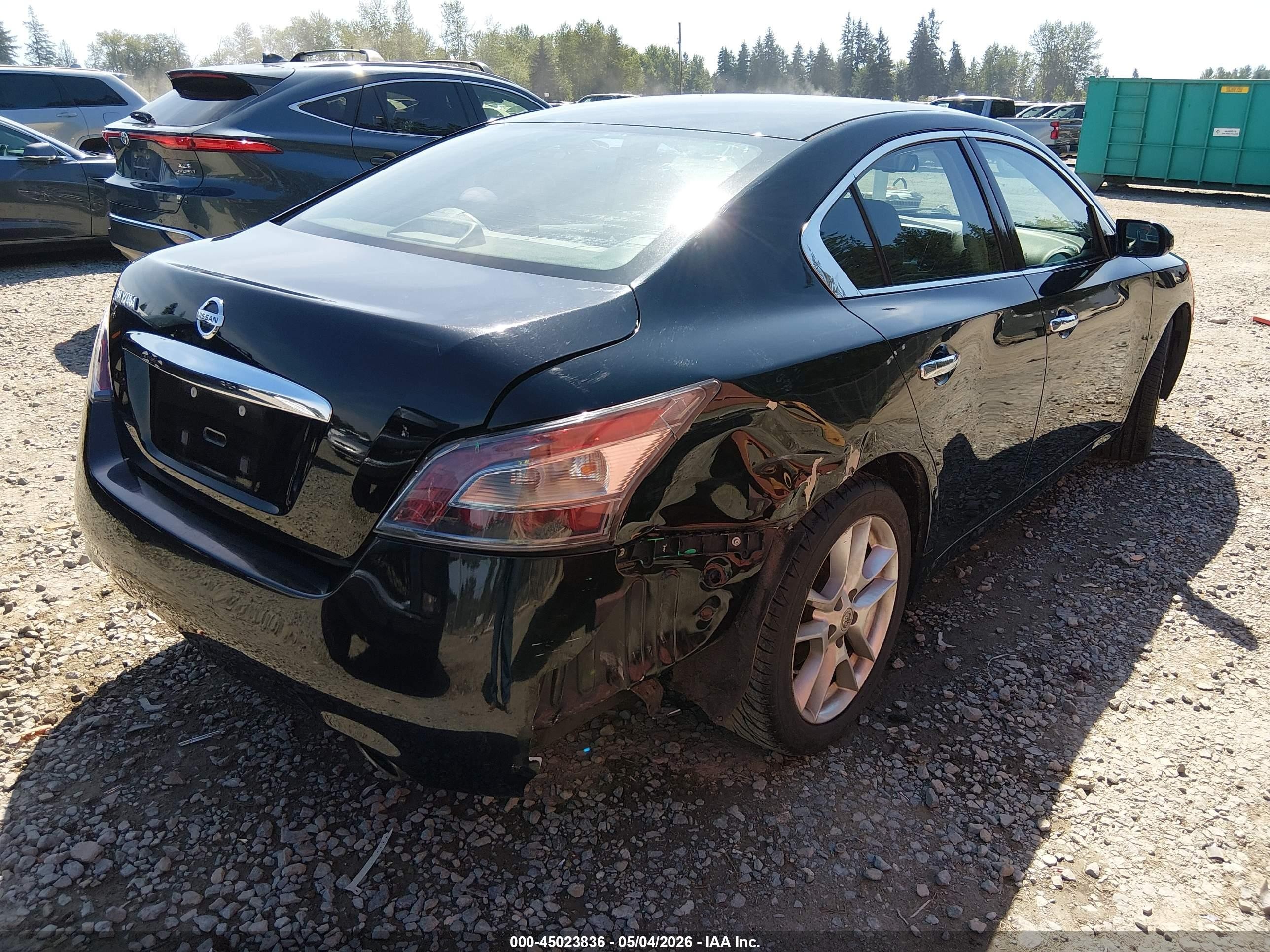2014 Nissan Maxima 3.5 S Black vin: 1N4AA5AP0EC451421