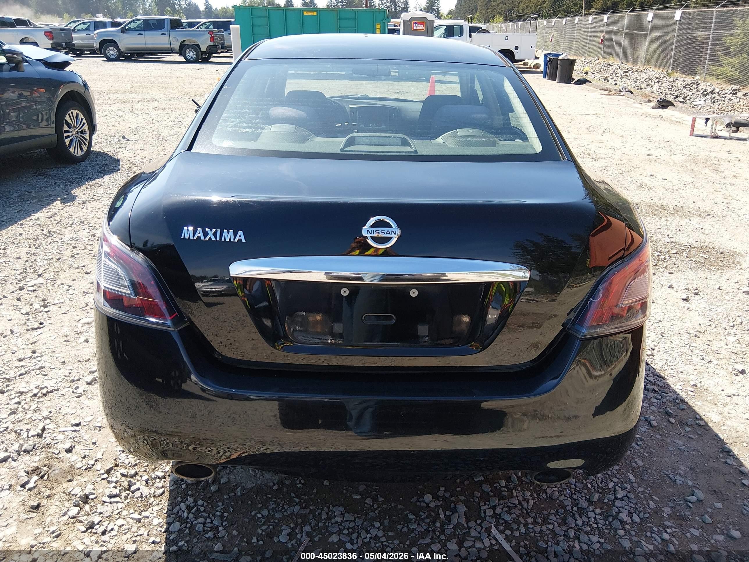 2014 Nissan Maxima 3.5 S Black vin: 1N4AA5AP0EC451421
