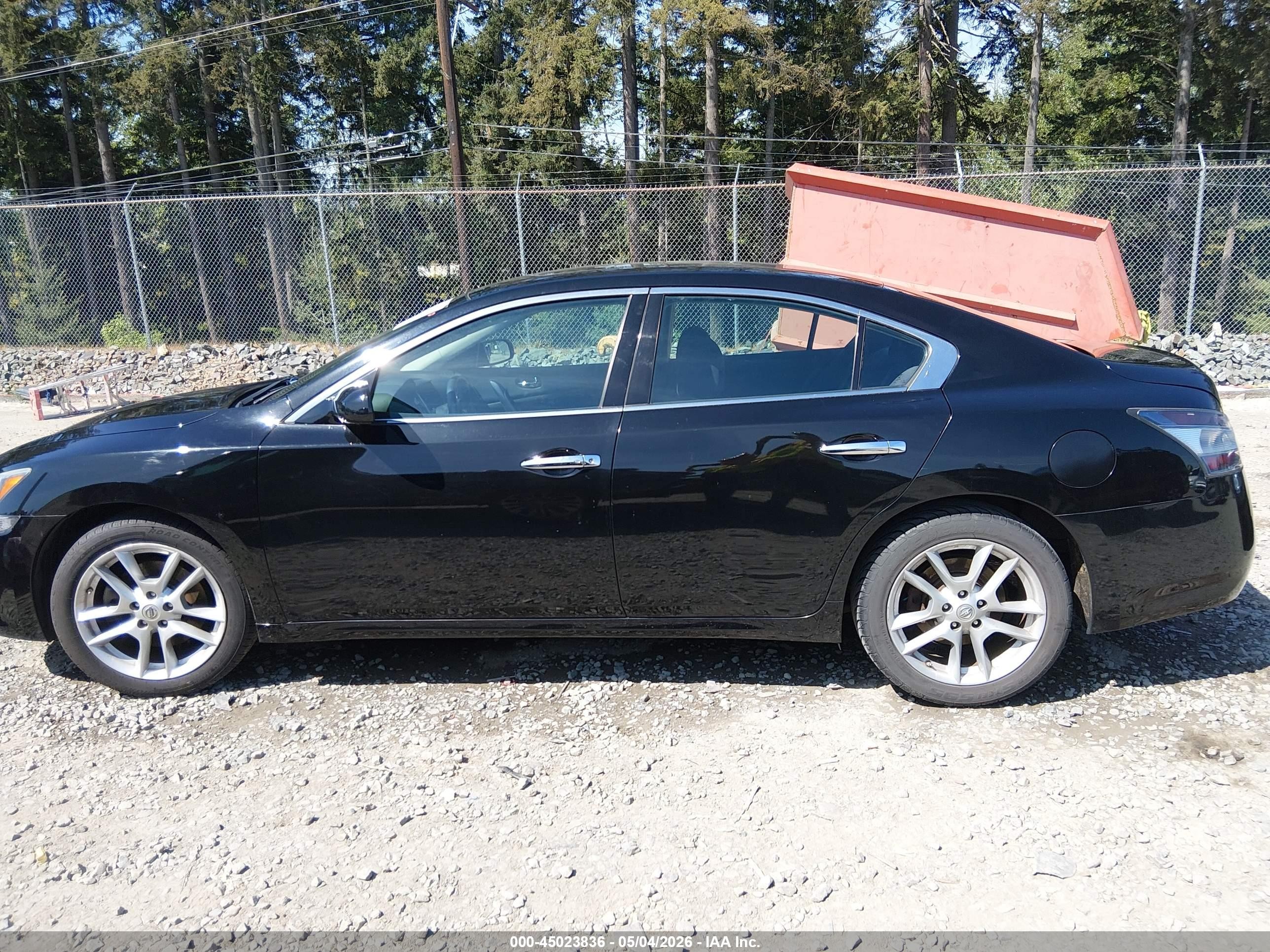2014 Nissan Maxima 3.5 S Black vin: 1N4AA5AP0EC451421