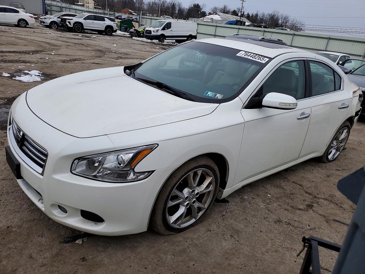 2014 Nissan Maxima 3.5 S White vin: 1N4AA5AP0EC453928