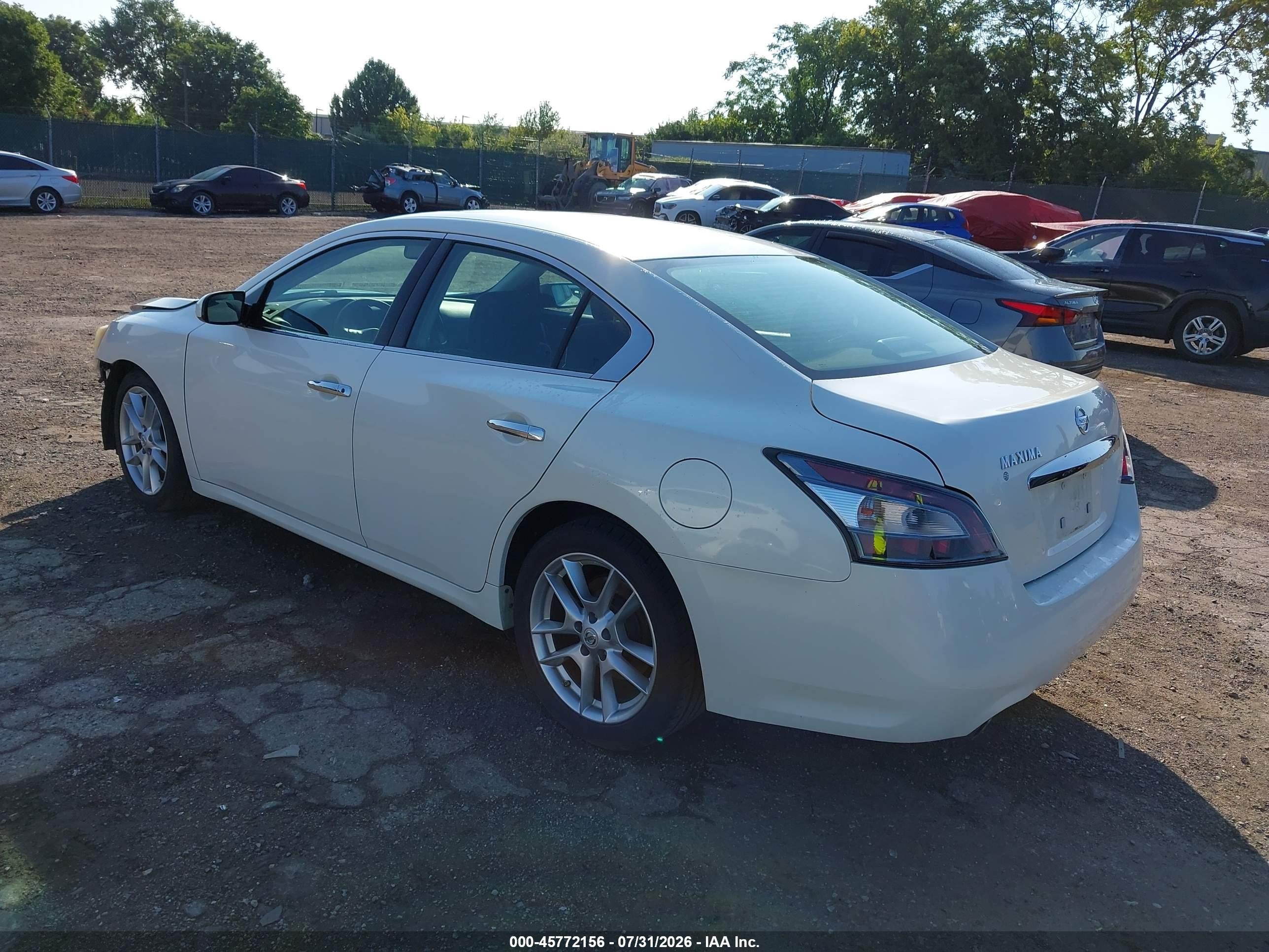 2014 Nissan Maxima 3.5 S/3.5 Sv White vin: 1N4AA5AP0EC454612