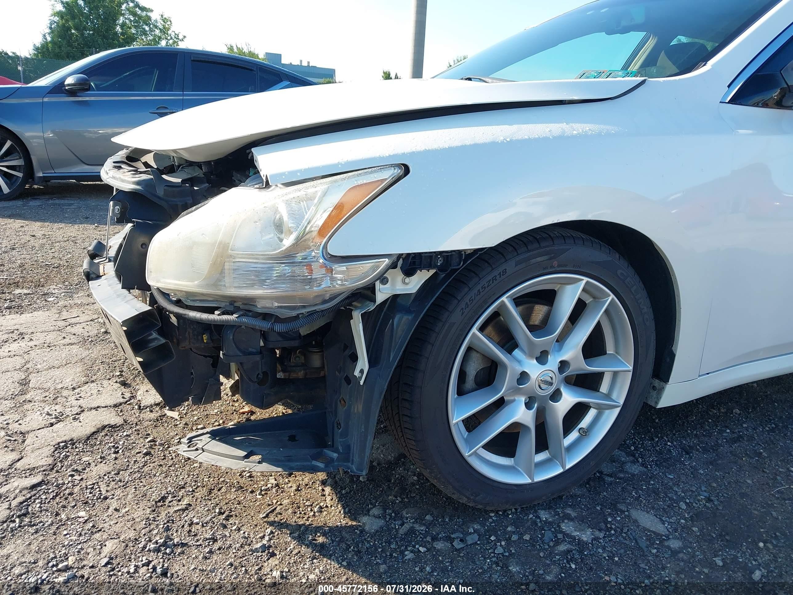 2014 Nissan Maxima 3.5 S/3.5 Sv White vin: 1N4AA5AP0EC454612