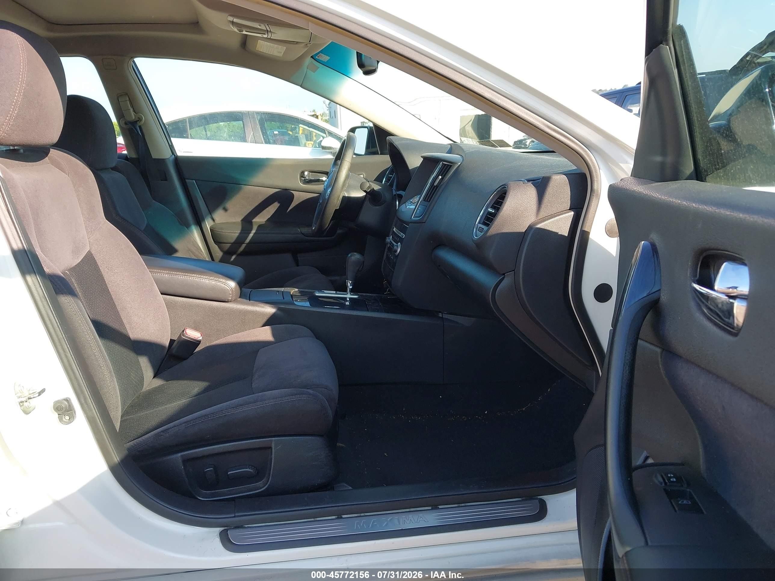 2014 Nissan Maxima 3.5 S/3.5 Sv White vin: 1N4AA5AP0EC454612