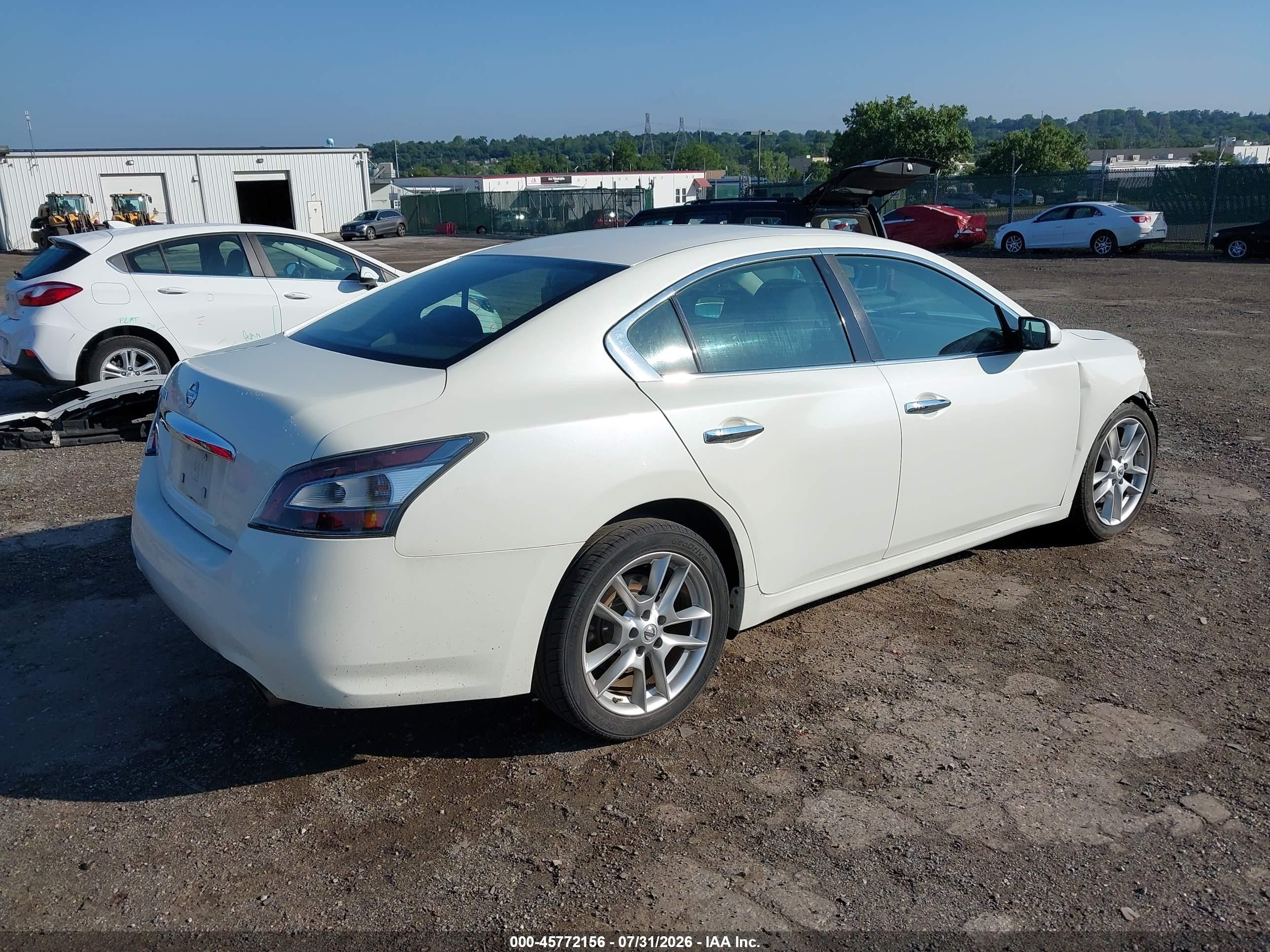 2014 Nissan Maxima 3.5 S/3.5 Sv White vin: 1N4AA5AP0EC454612