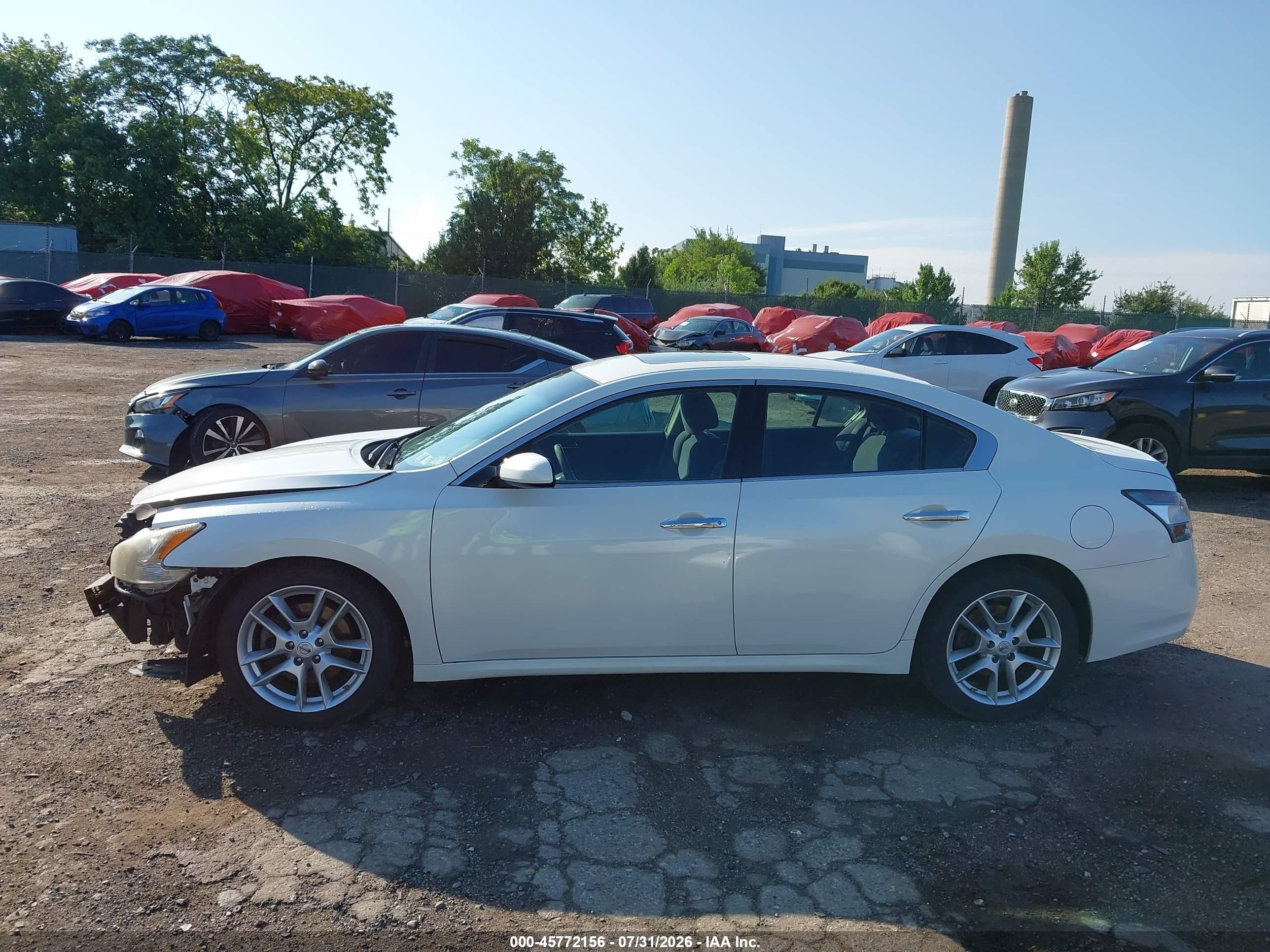 2014 Nissan Maxima 3.5 S/3.5 Sv White vin: 1N4AA5AP0EC454612