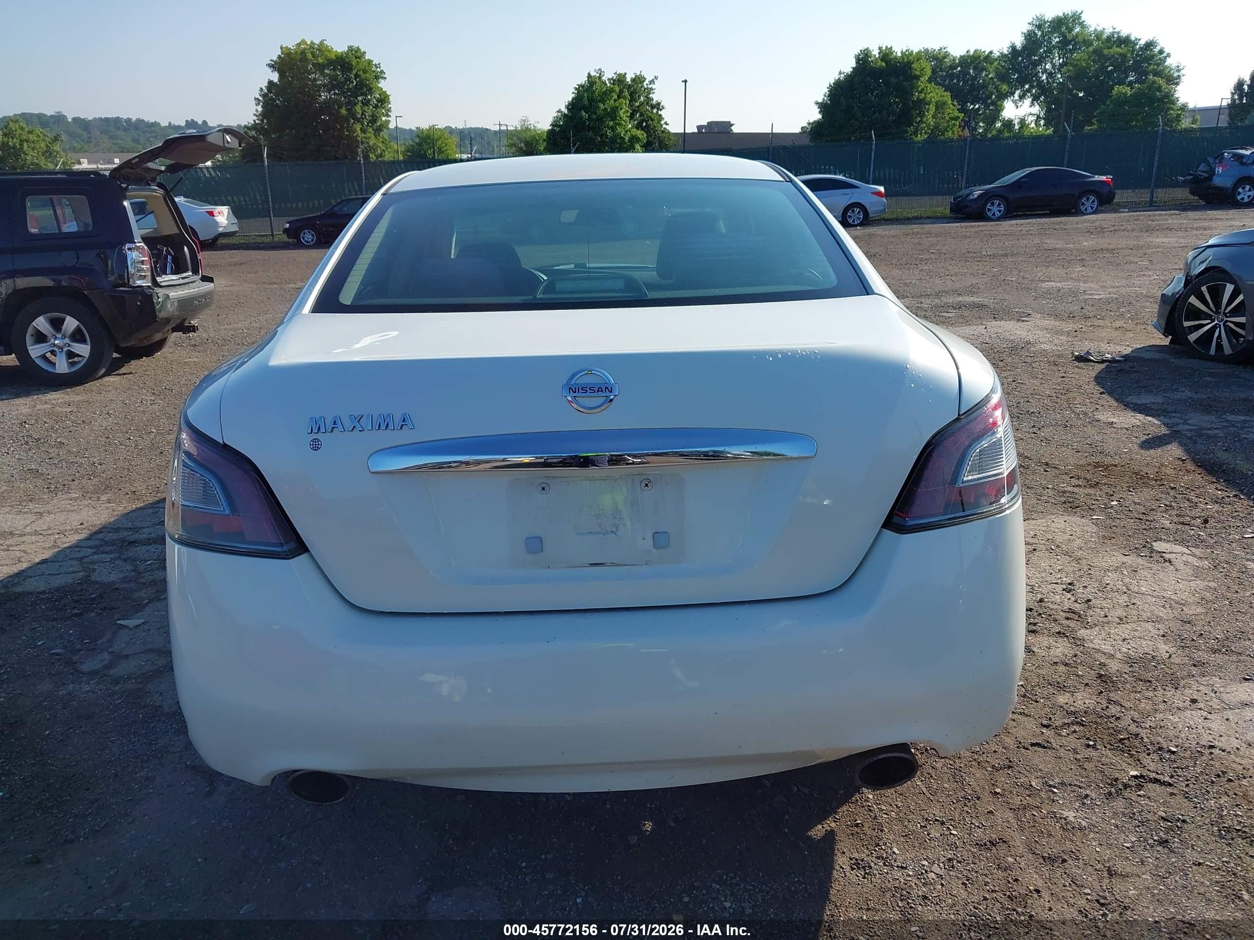 2014 Nissan Maxima 3.5 S/3.5 Sv White vin: 1N4AA5AP0EC454612