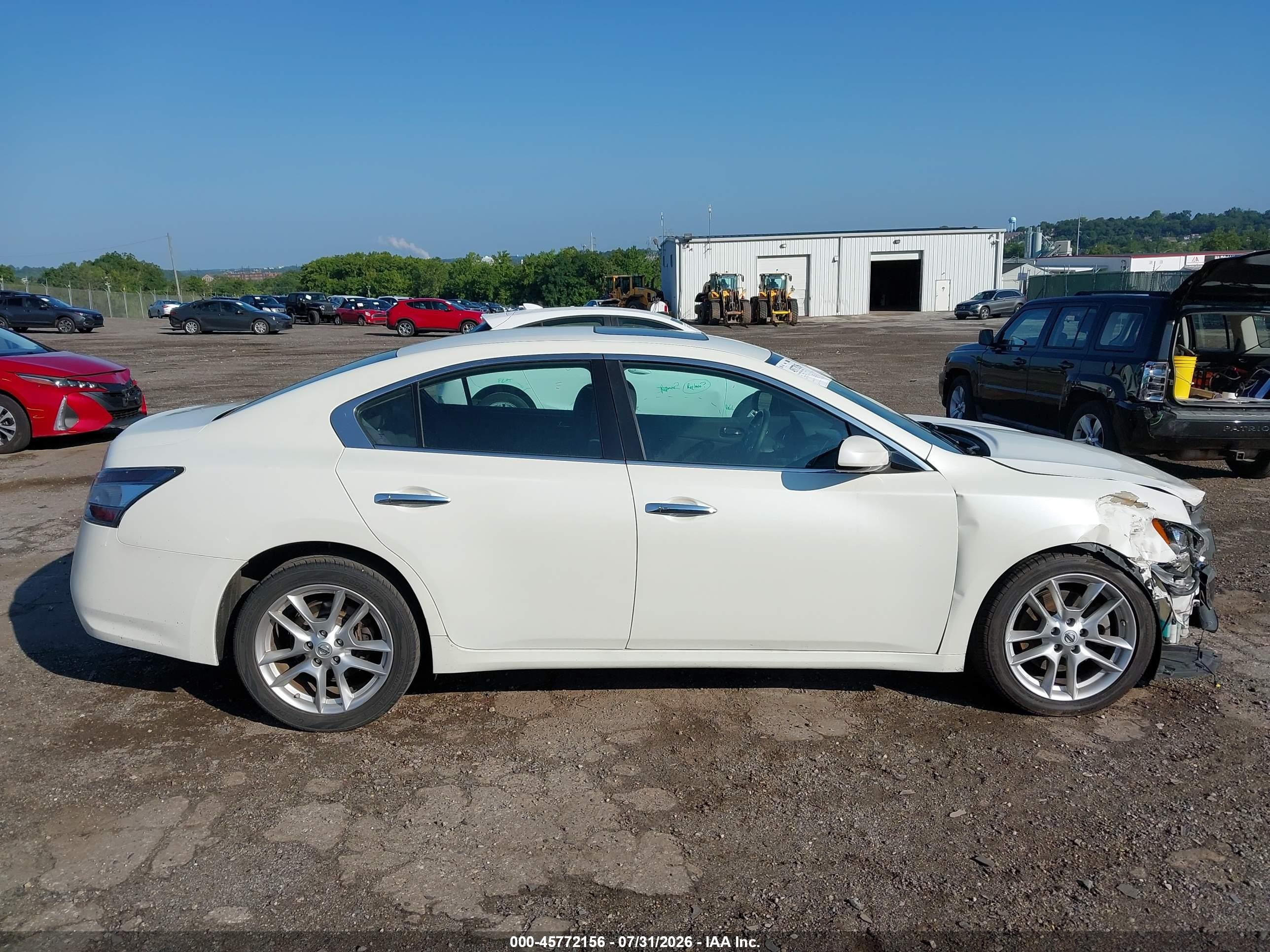 2014 Nissan Maxima 3.5 S/3.5 Sv White vin: 1N4AA5AP0EC454612
