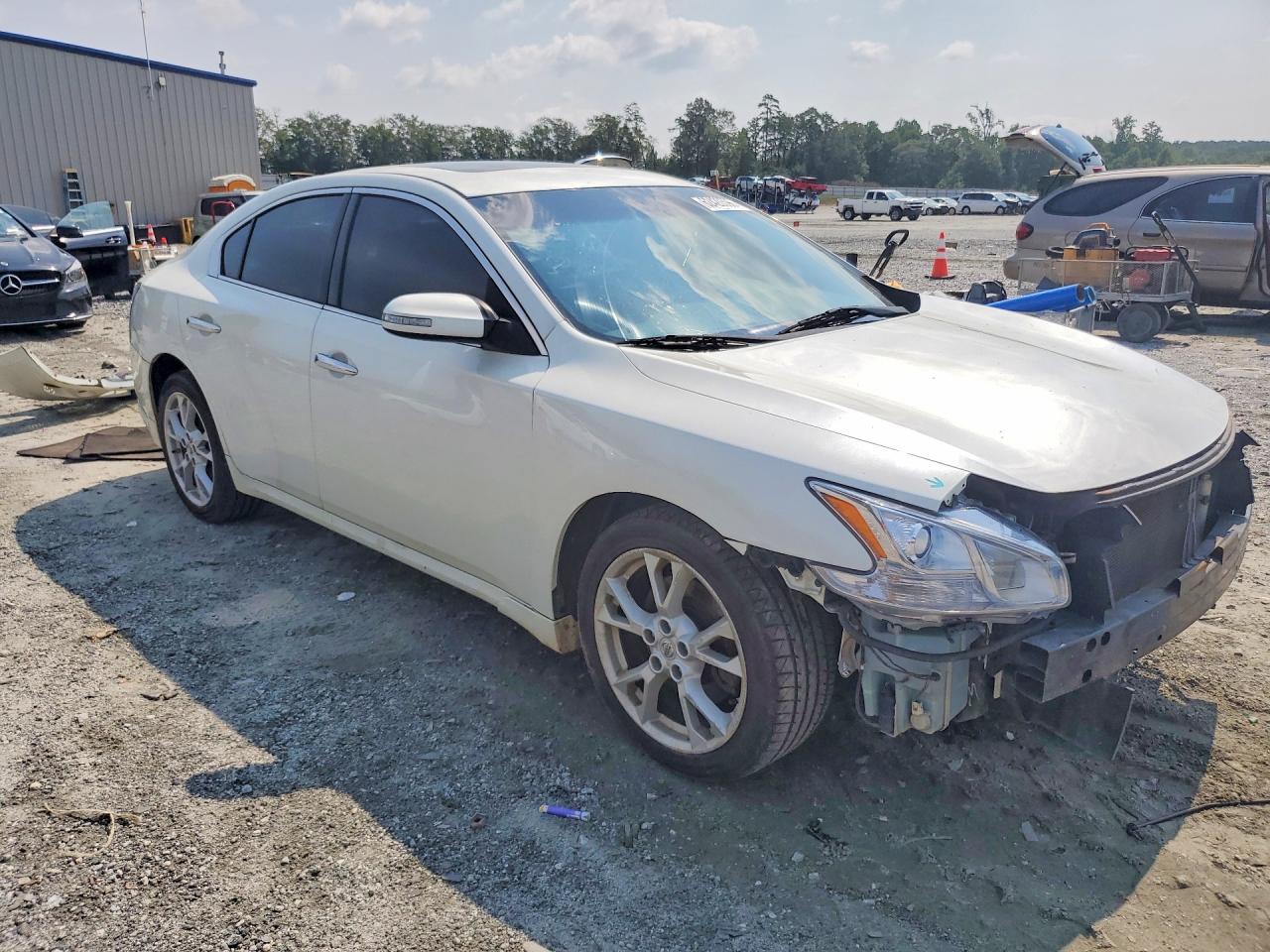 2014 Nissan Maxima 3.5 S Белый vin: 1N4AA5AP0EC495063