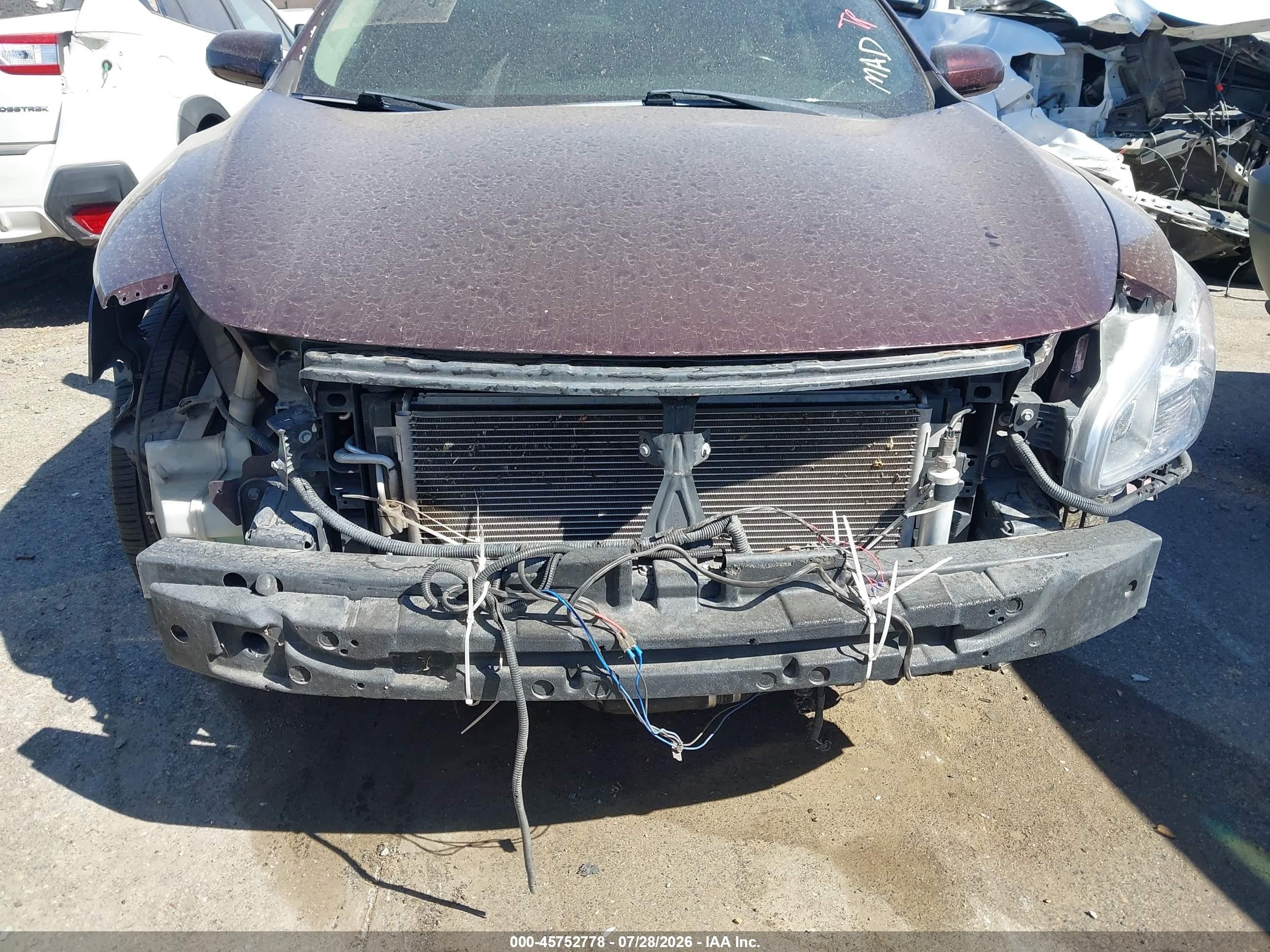 2014 Nissan Maxima 3.5 S Burgundy vin: 1N4AA5AP0EC498352