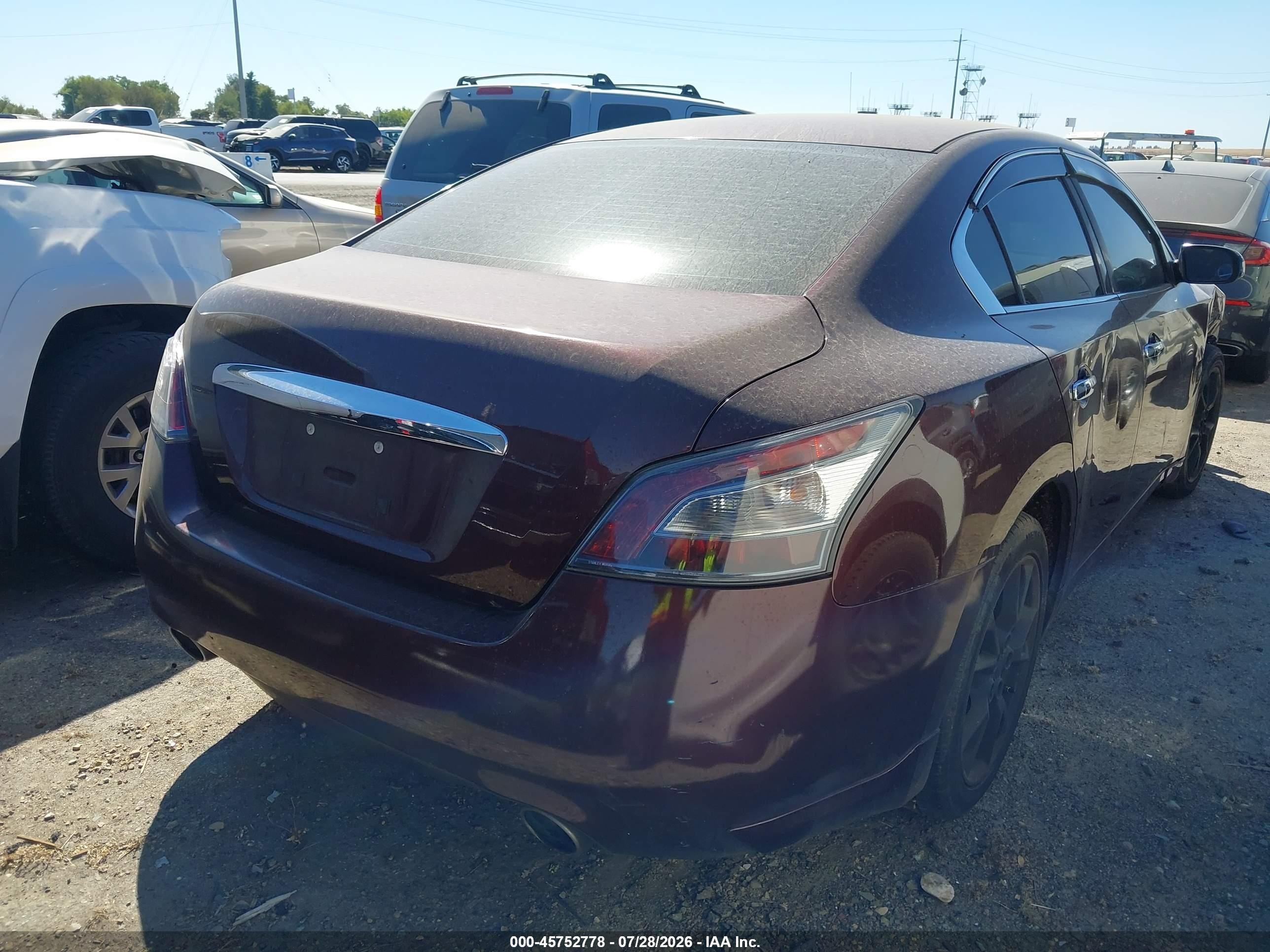 2014 Nissan Maxima 3.5 S Burgundy vin: 1N4AA5AP0EC498352